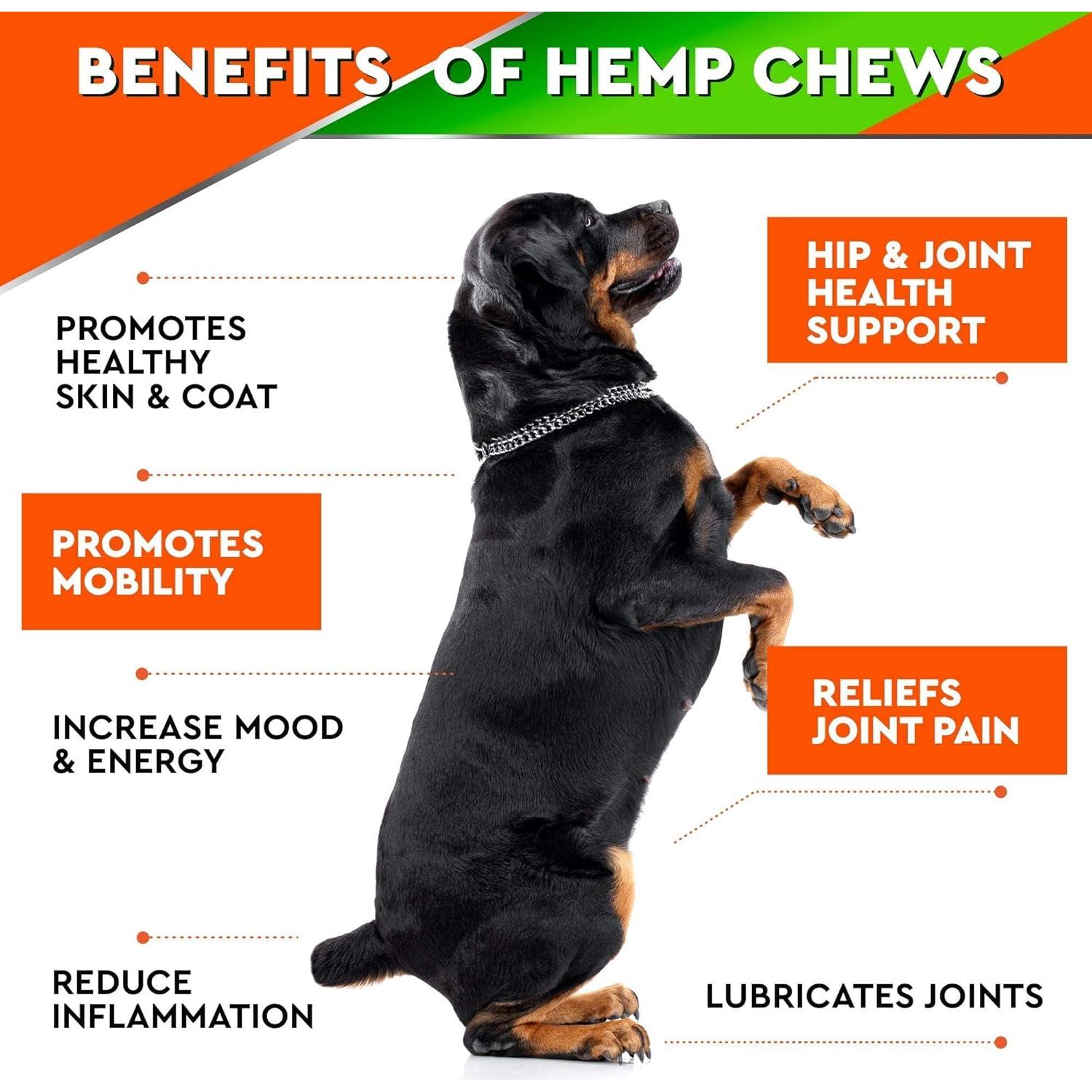 Suplemento de Cánamo para Articulaciones Perros - 240 Masticables