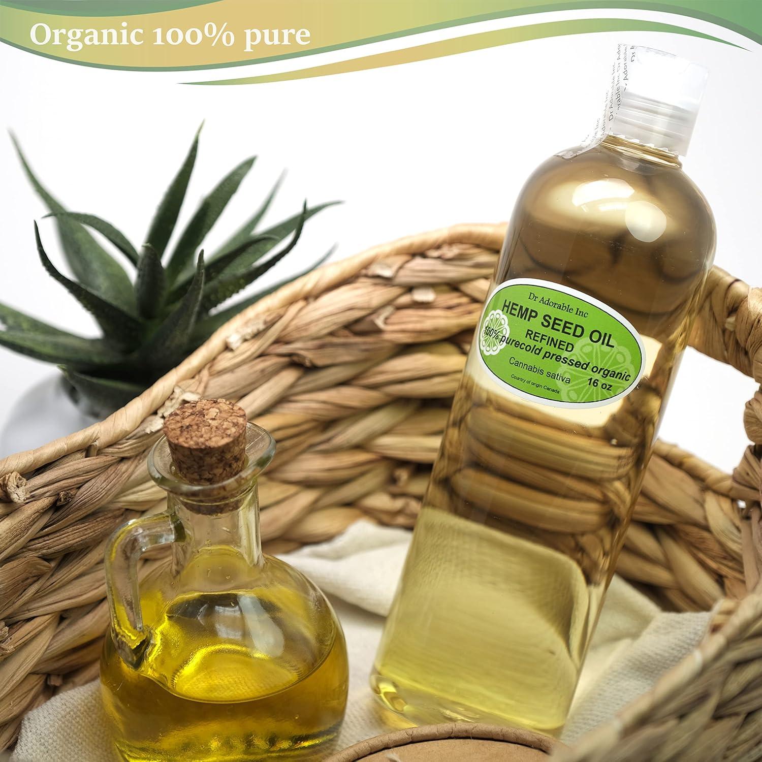 Aceite de Semilla de Cañamo Refinado Dr Adorable 453.6 g 100% Puro