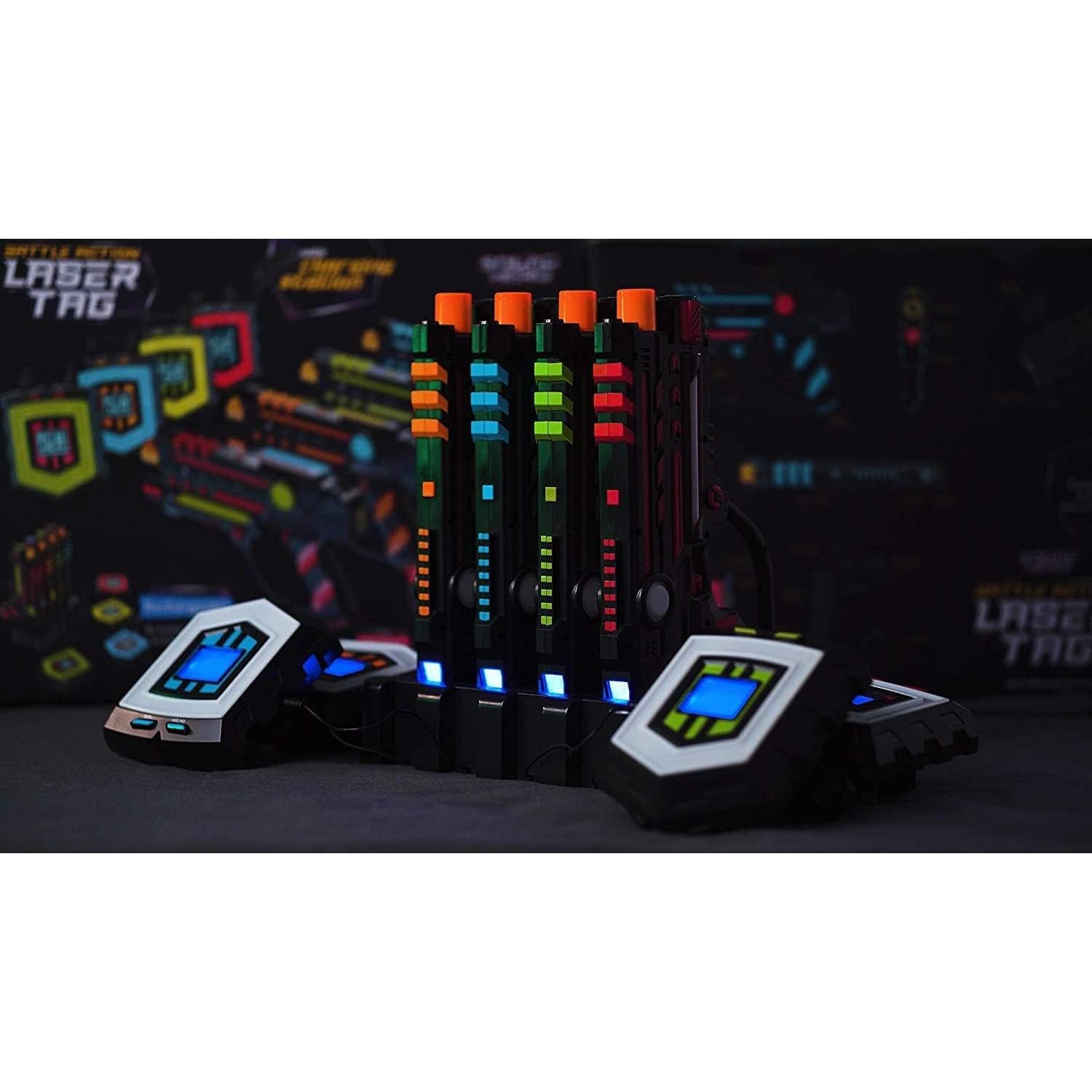 Set de Laser Tag Squad Hero Recargable 4 Jugadores 360°