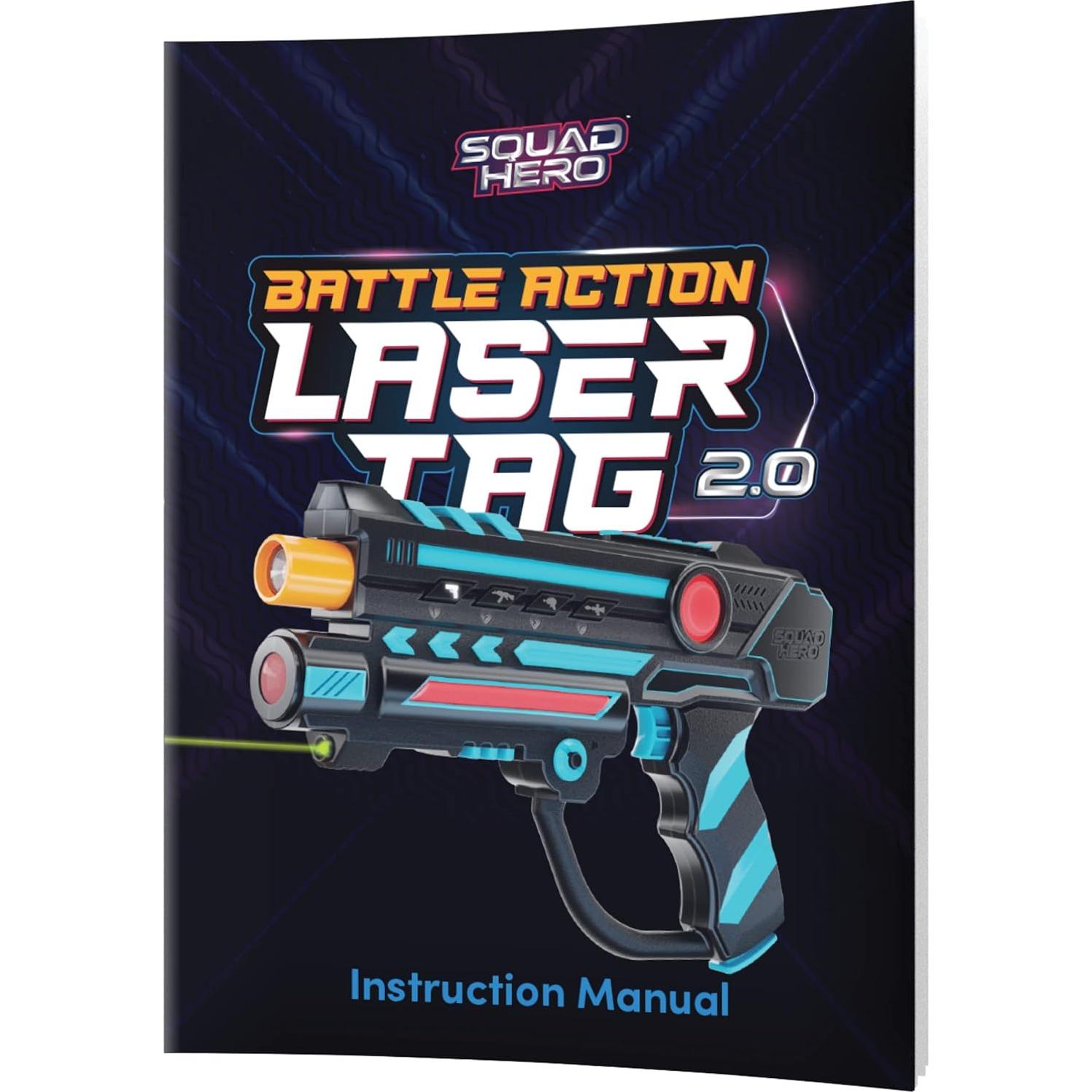 Set de Laser Tag Squad Hero Recargable 4 Jugadores 360°