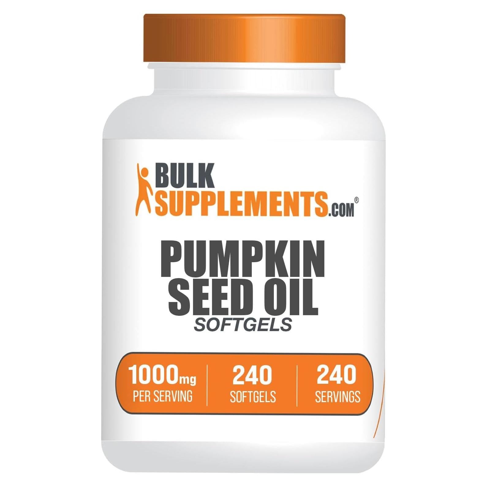 Suplemento de Aceite de Semilla de Calabaza BulkSupplements 1000mg 240 Softgels