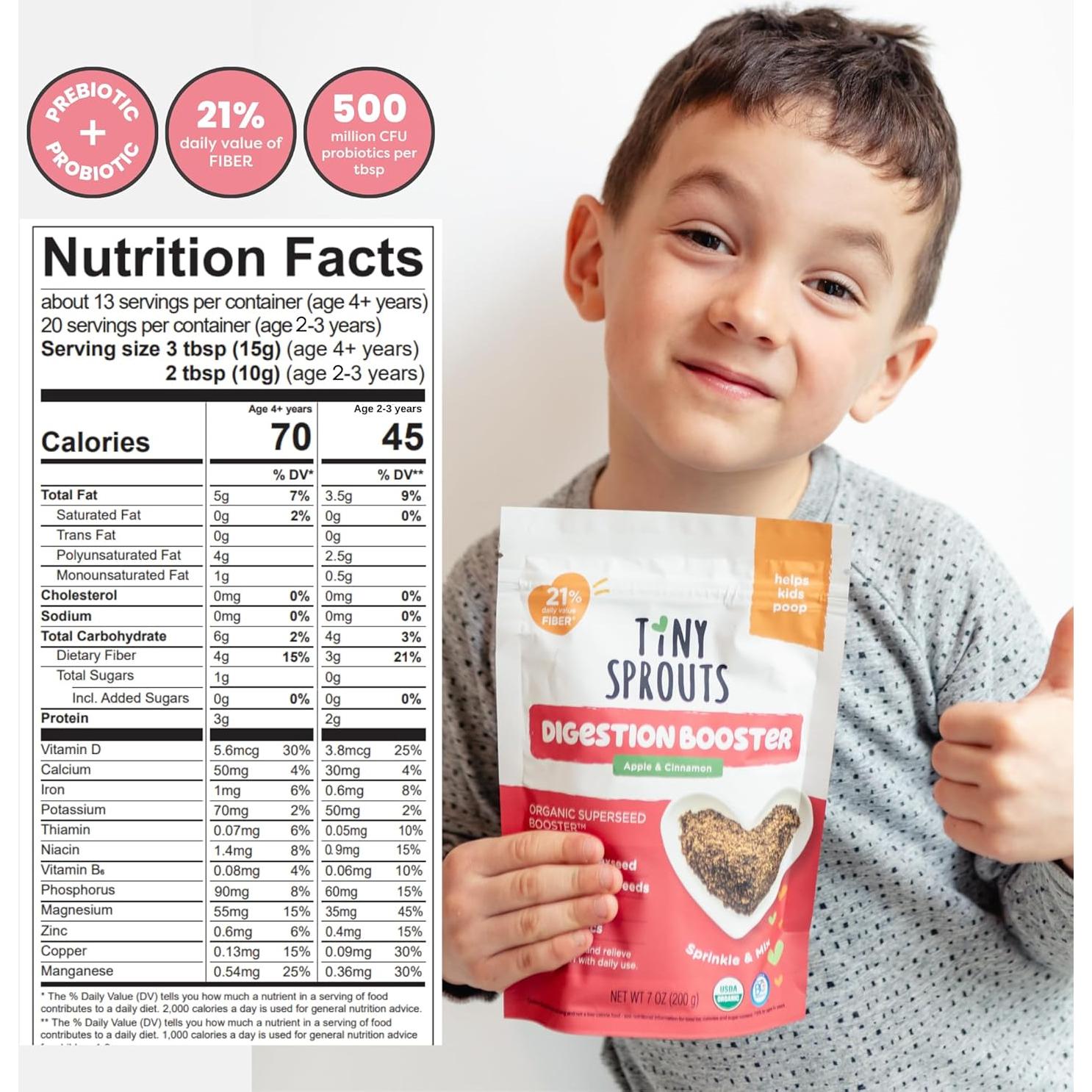 Mezcla Digestiva Orgánica Tiny Sprouts 198 g x 2 - Chía y Linaza