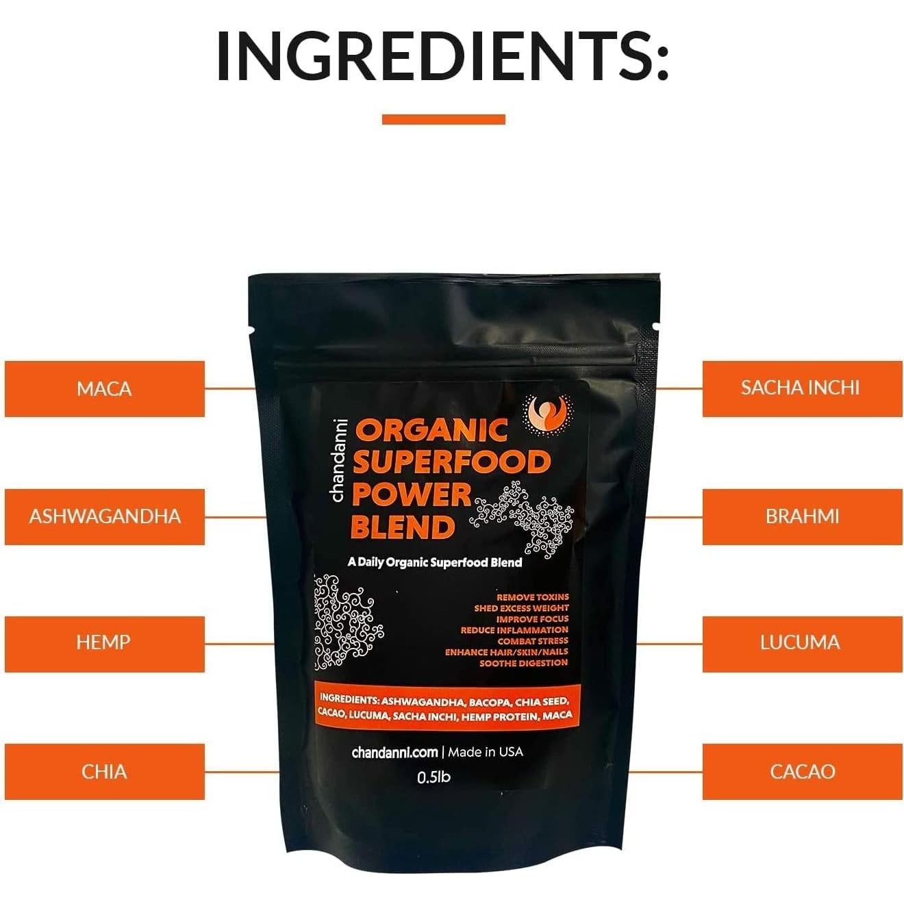 Mezcla de Superalimentos Orgánicos Chandanni 300g - Suplemento Saludable