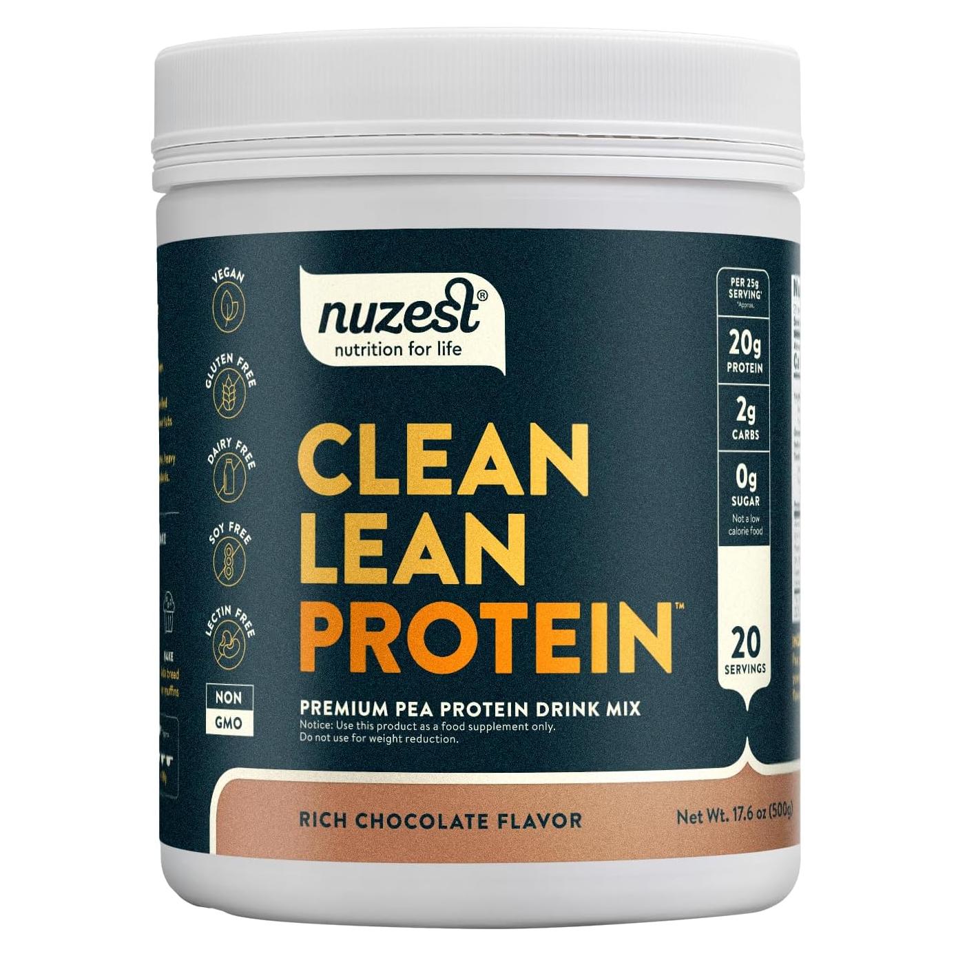 Proteína de Guisante Nuzest 0.5 kg - Chocolate Rico, Vegana