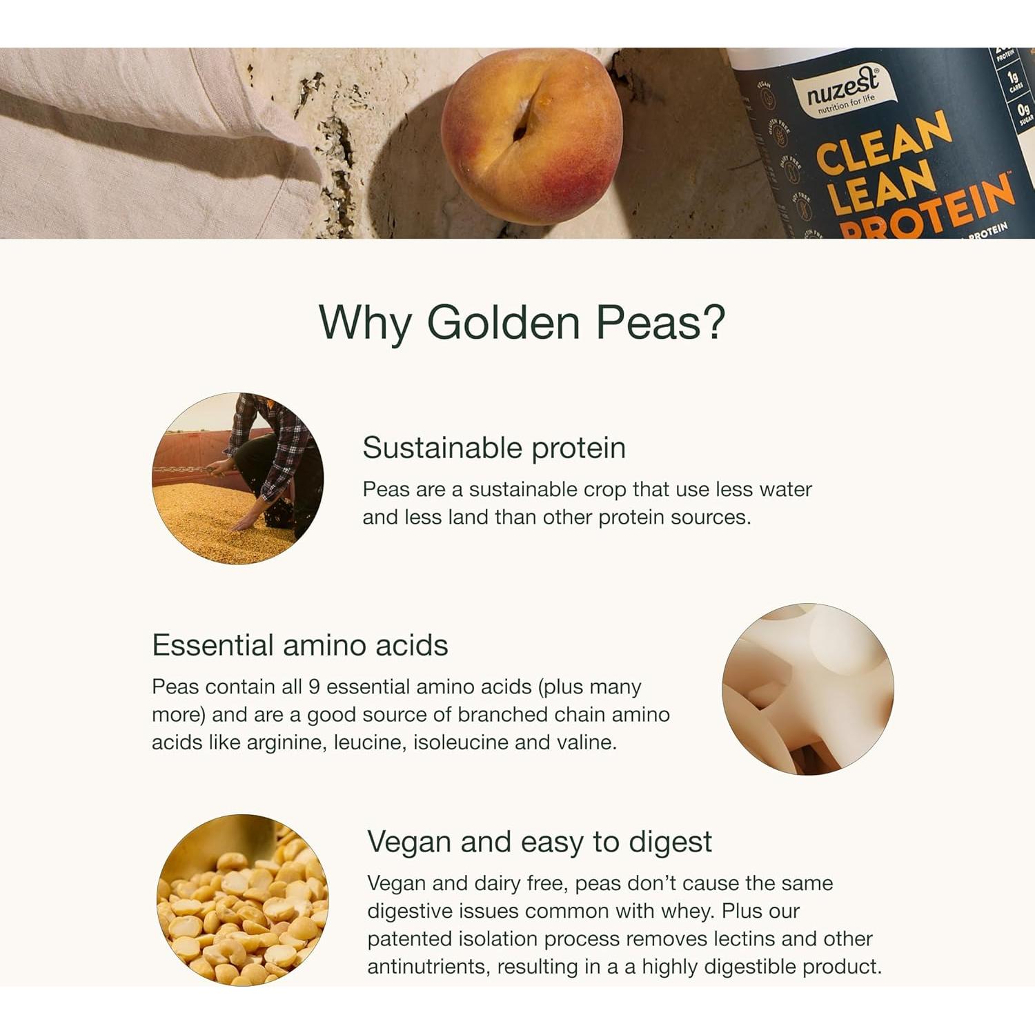 Proteína de Guisante Nuzest 0.5 kg - Chocolate Rico, Vegana