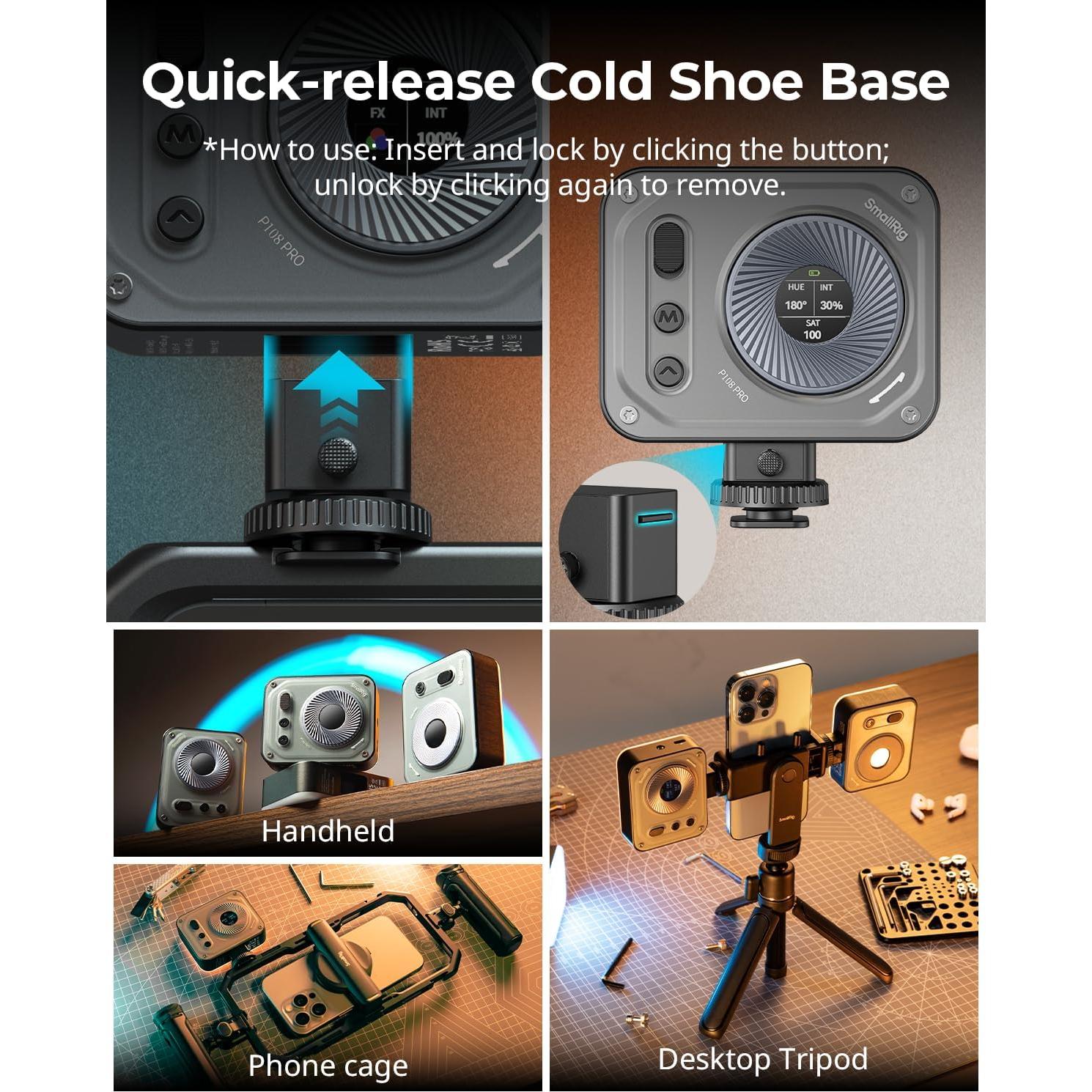 Luz LED RGB SmallRig Vibe P108 Pro 2500-6500K 12 Efectos