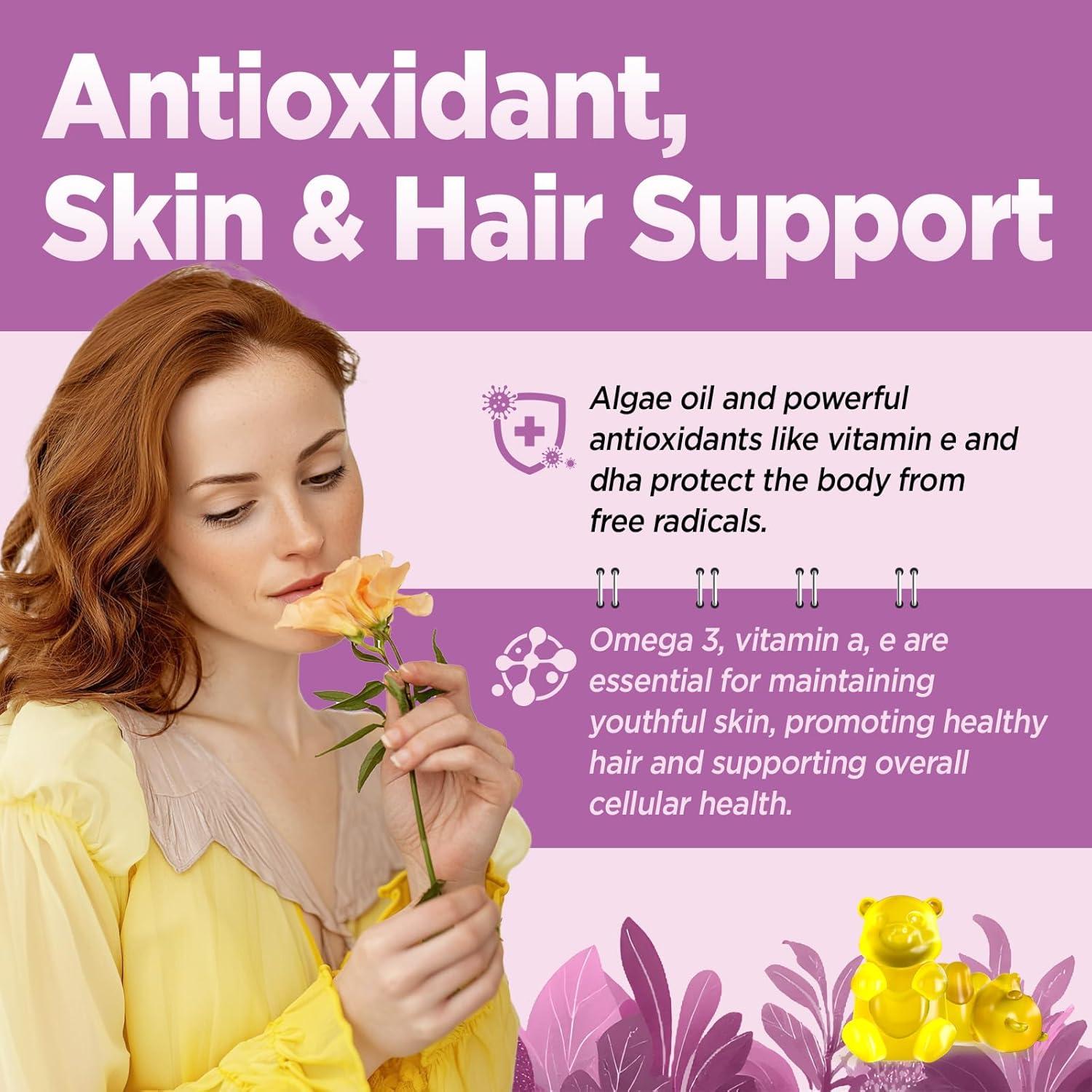 Gomitas Veganas Omega 3 TONLINC 1000mg DHA EPA Sin Azúcar 60 Unidades