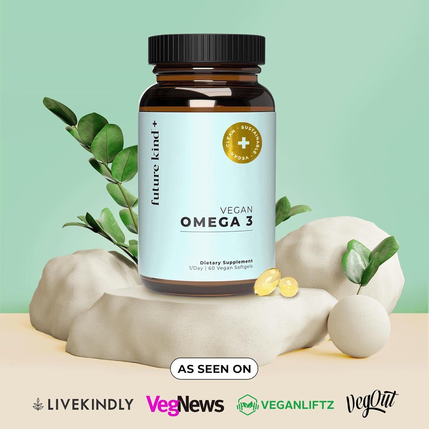 Suplemento Vegano Omega 3 Future Kind - 2 Meses - DHA y EPA