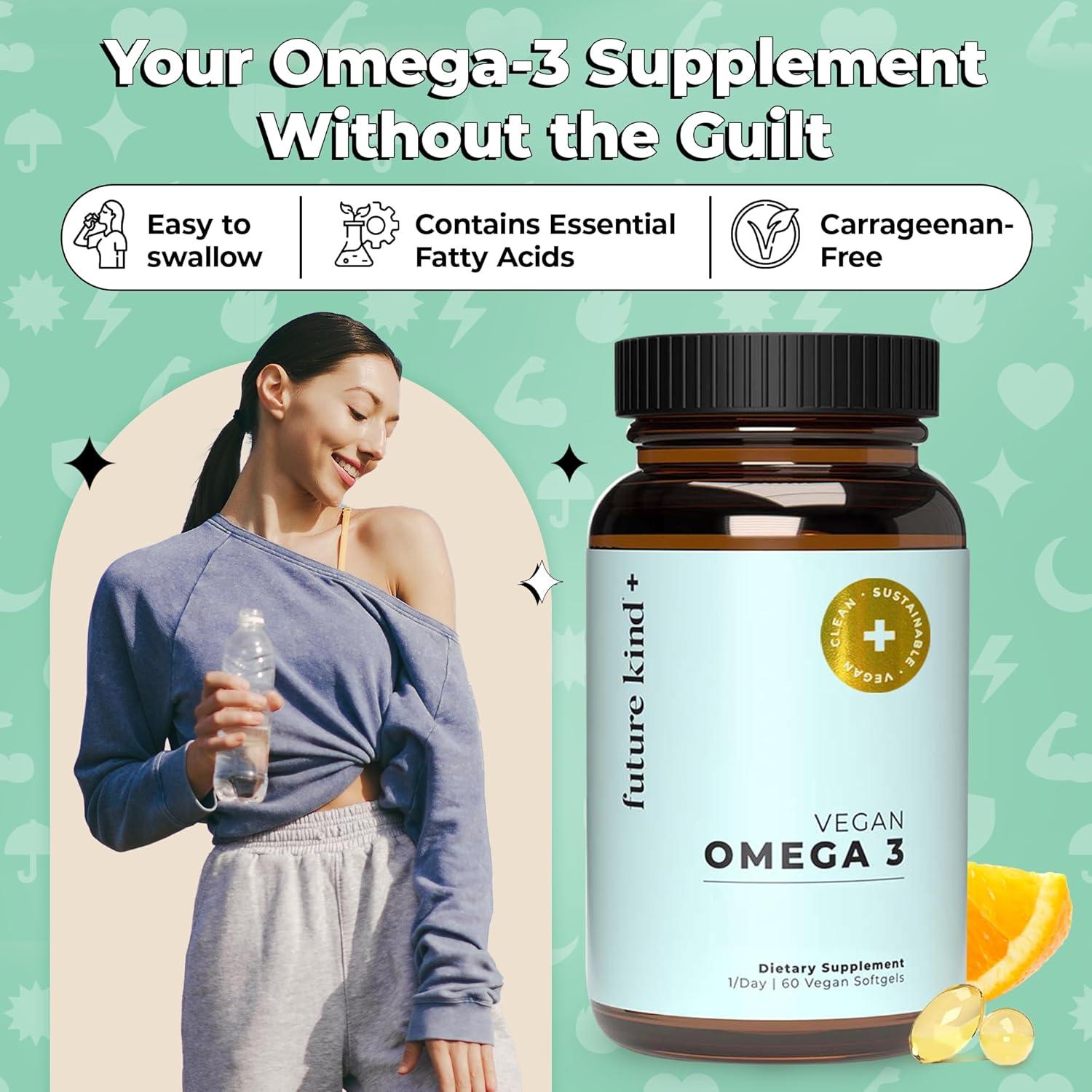 Suplemento Vegano Omega 3 Future Kind - 2 Meses - DHA y EPA