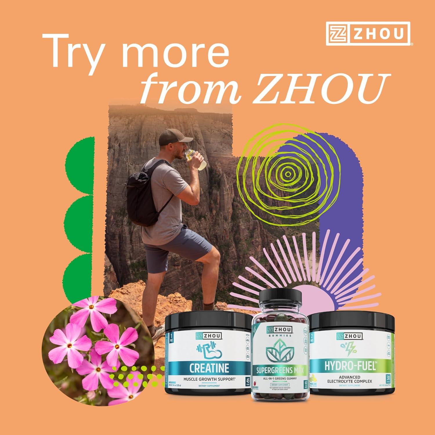 Suplemento Vegano Omega 3 Zhou - 30 Cápsulas de Algas EPA DHA