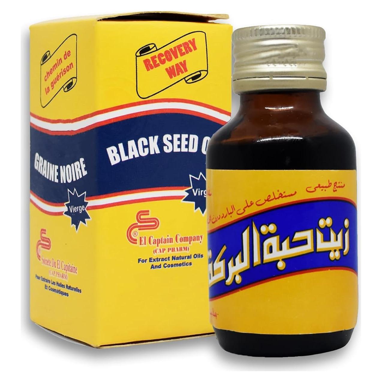 Aceite de Semilla Negra Puro El Captain 60 ml - Nigella Sativa