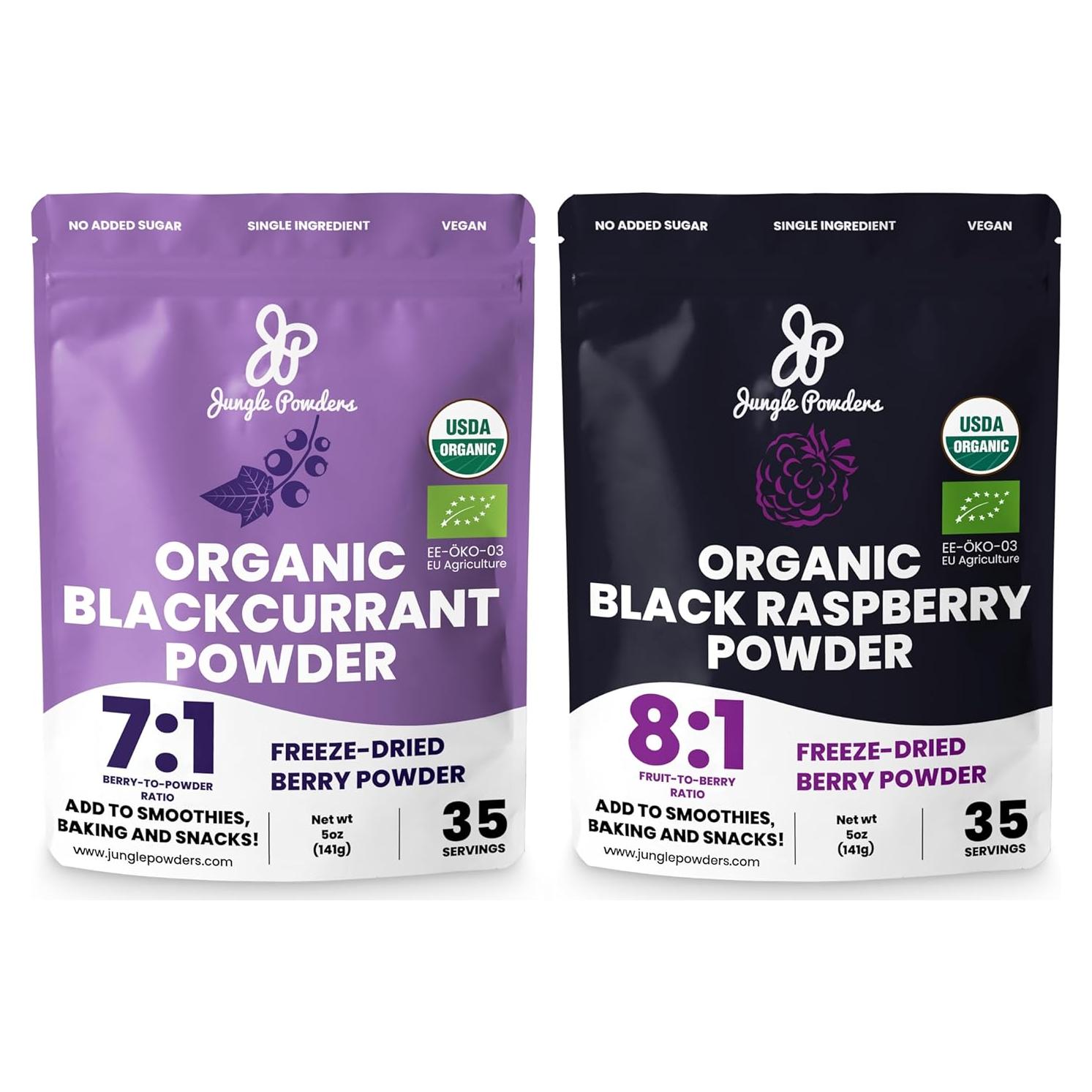 Polvo Orgánico de Grosella Negra y Frambuesa Negra Jungle 142g