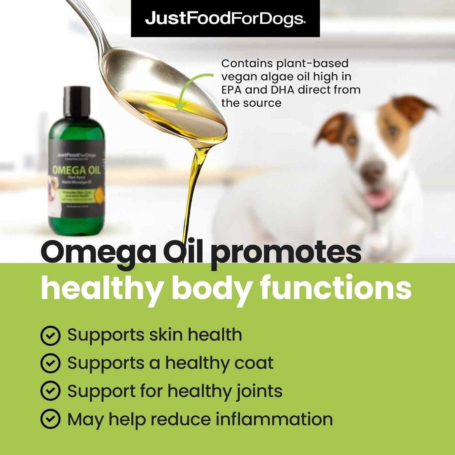 Suplemento Omega-3 JustFoodForDogs Aceite de Algas 227 g