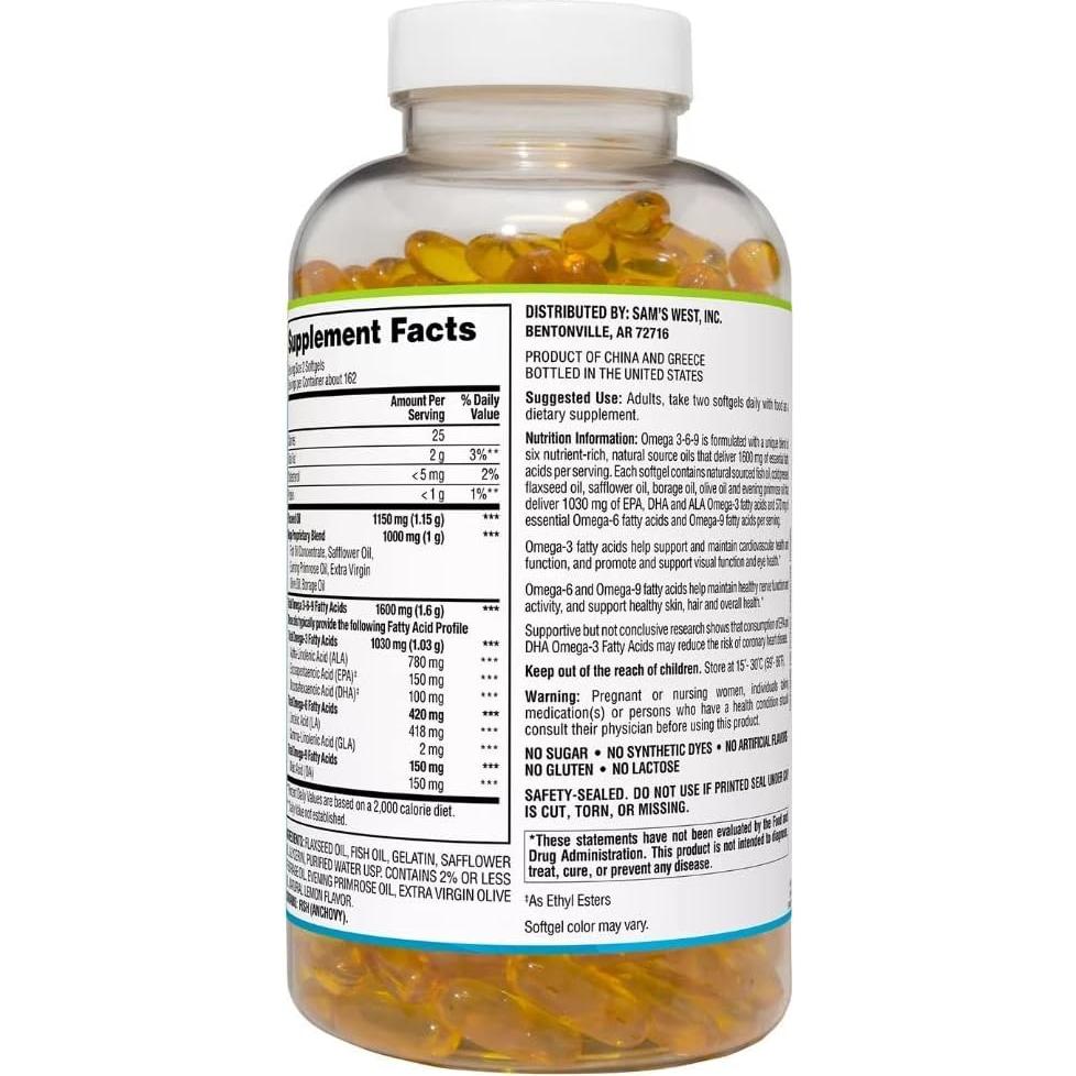 Suplemento Dietético Omega 3-6-9 BeeQ 325 Cápsulas