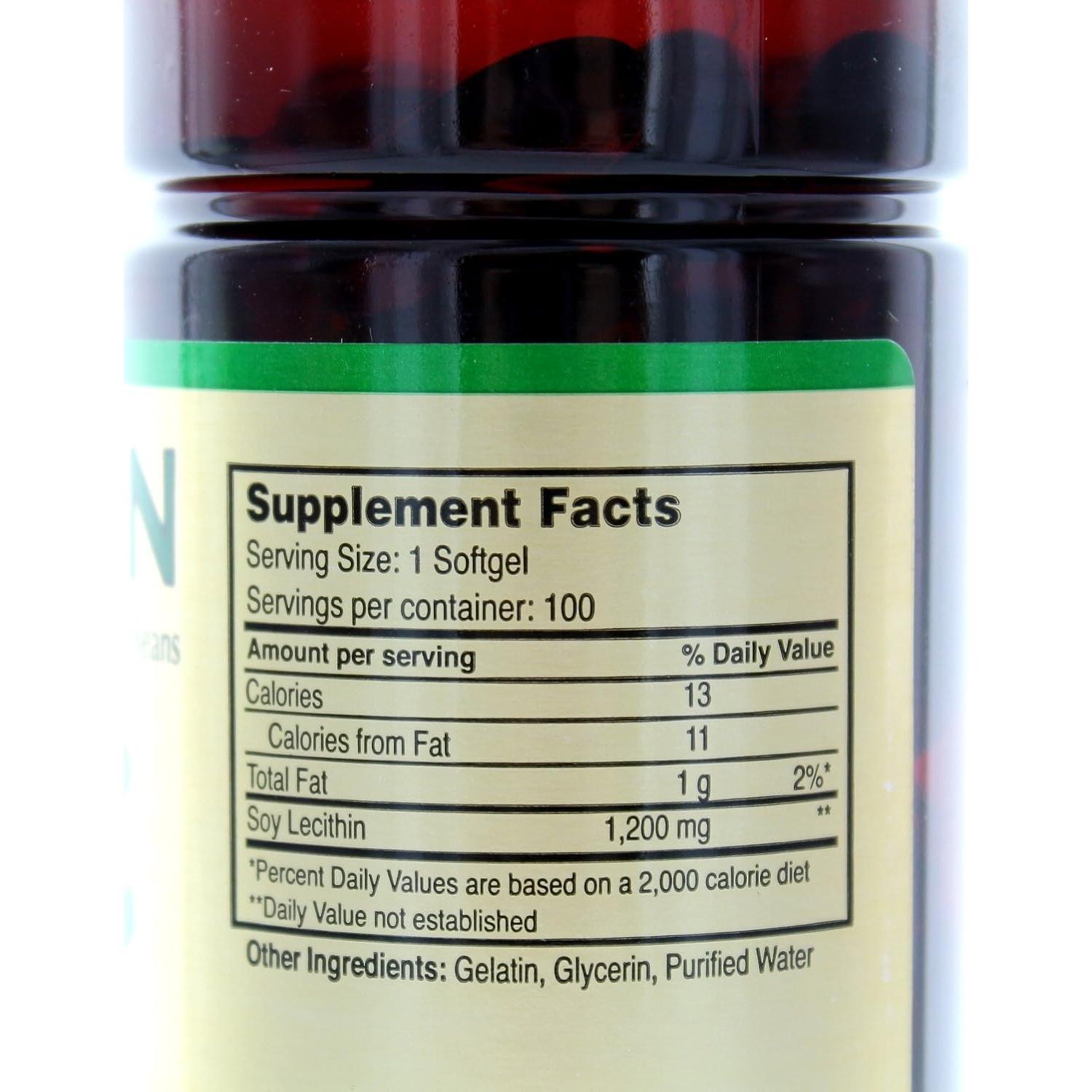 Lecitina NCB 1200 mg - 100 Cápsulas Blandas Suplemento