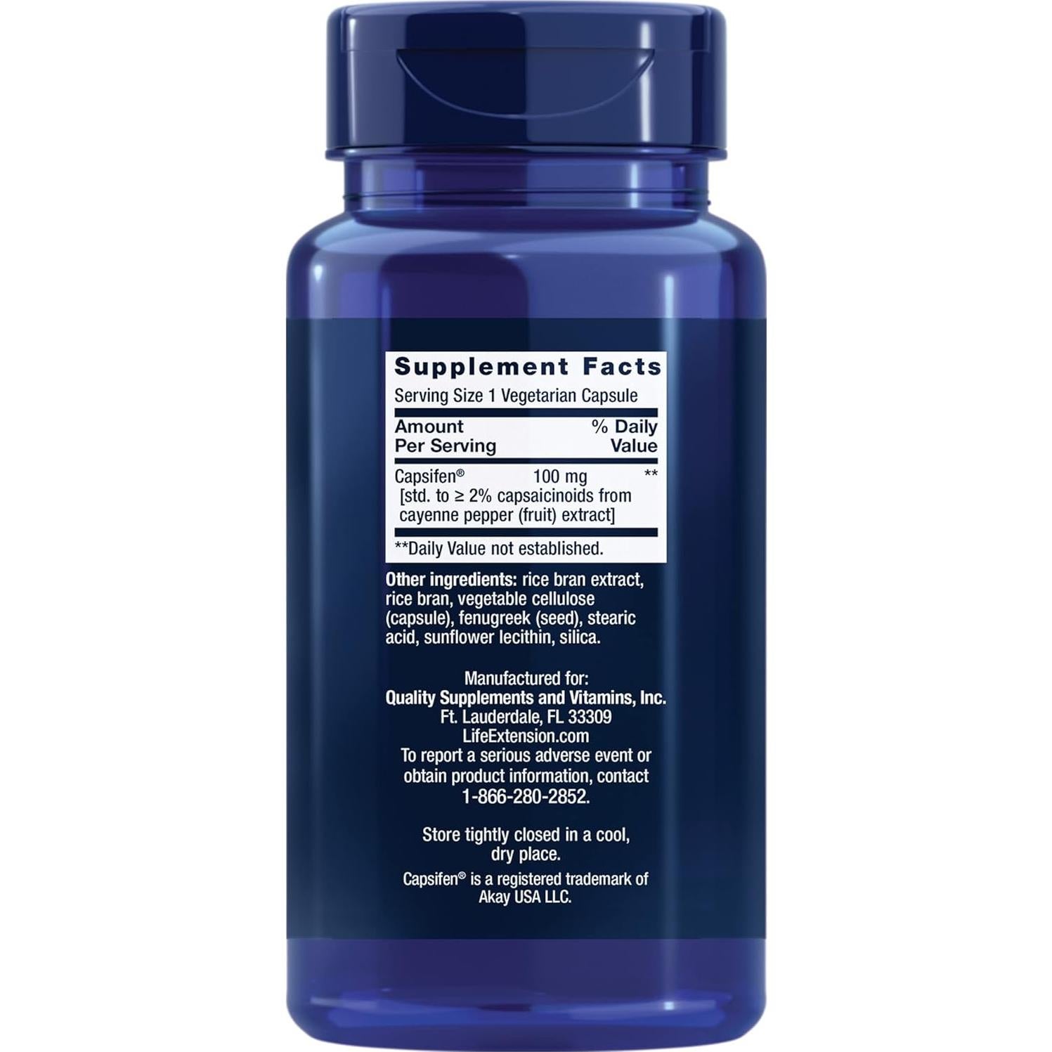 Control de Peso Thermo Life Extension - 60 Cápsulas Vegetarianas