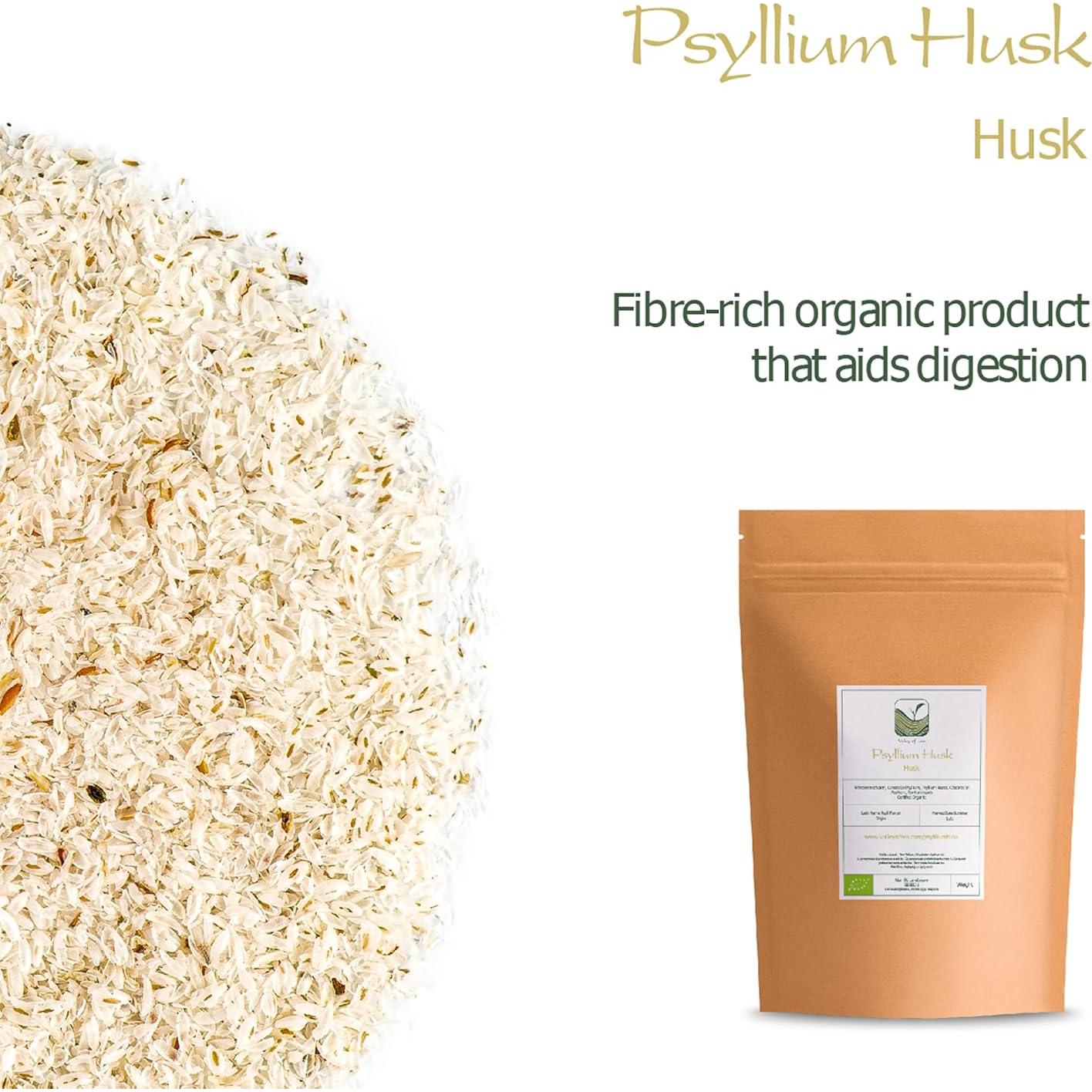Polvo de cáscara de psyllium orgánico Valley of Tea 100g