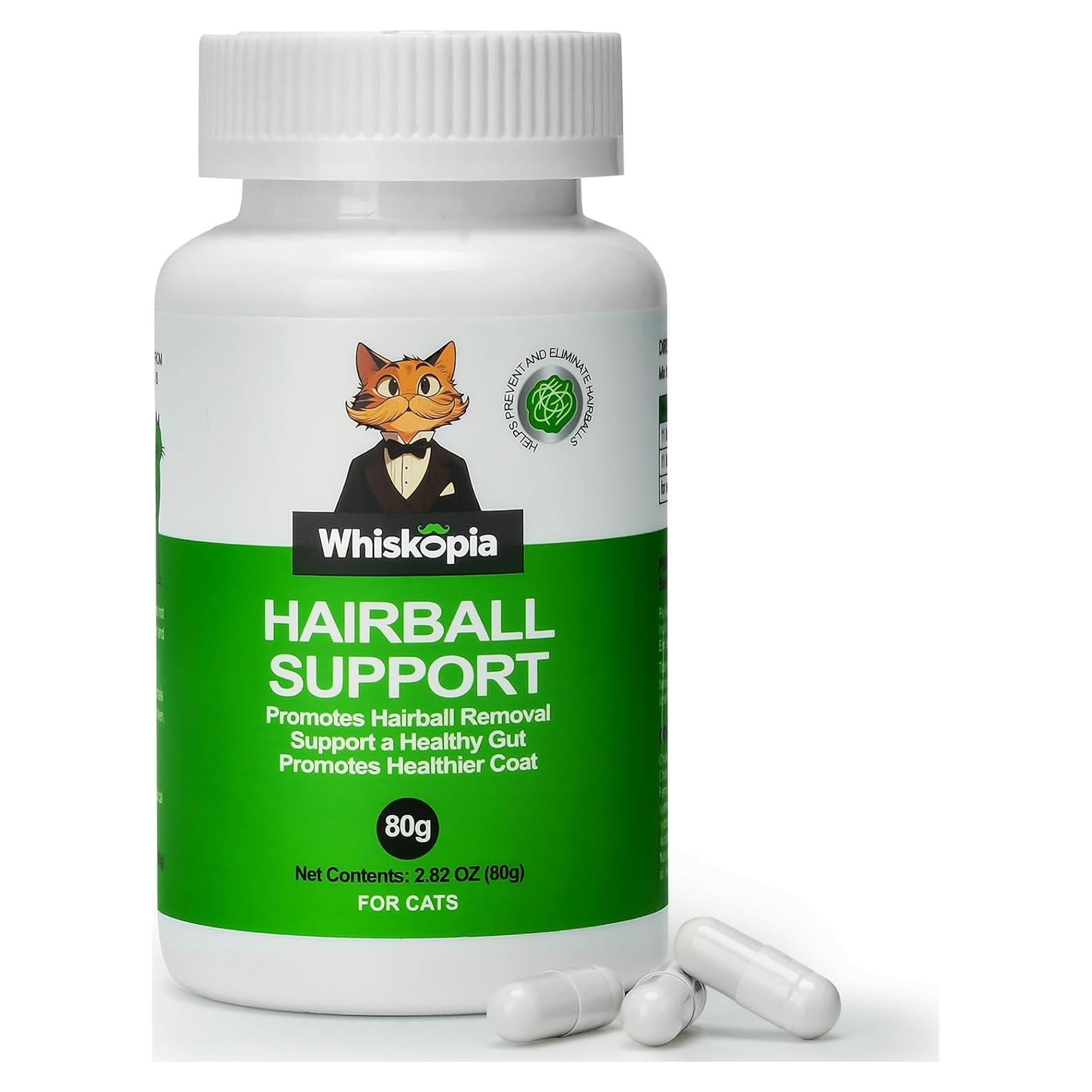 Suplemento para Gatos Whiskopia 100 Cápsulas Alivio Bolas de Pelo