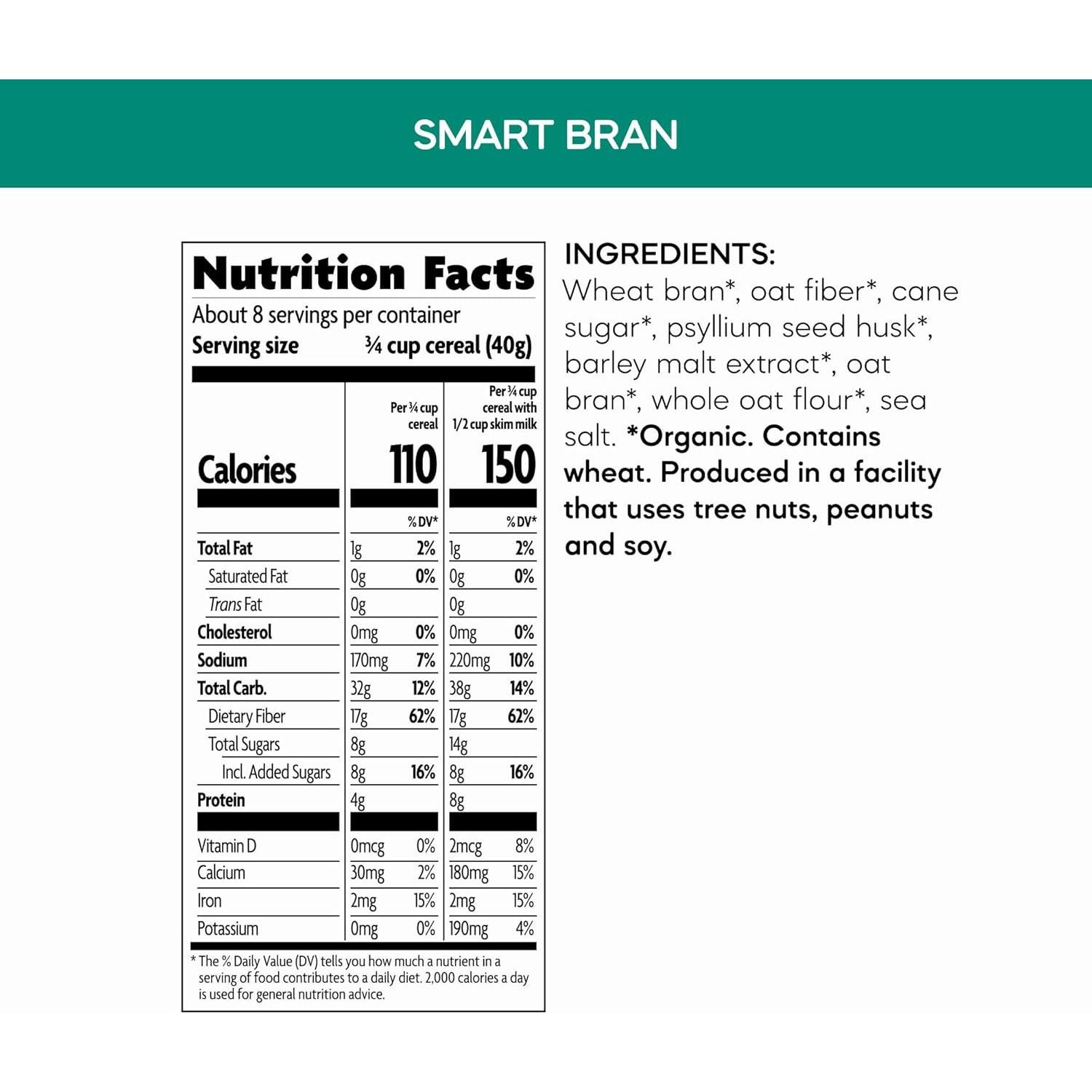 Cereal Orgánico de Bran Inteligente Nature's Path 300 g