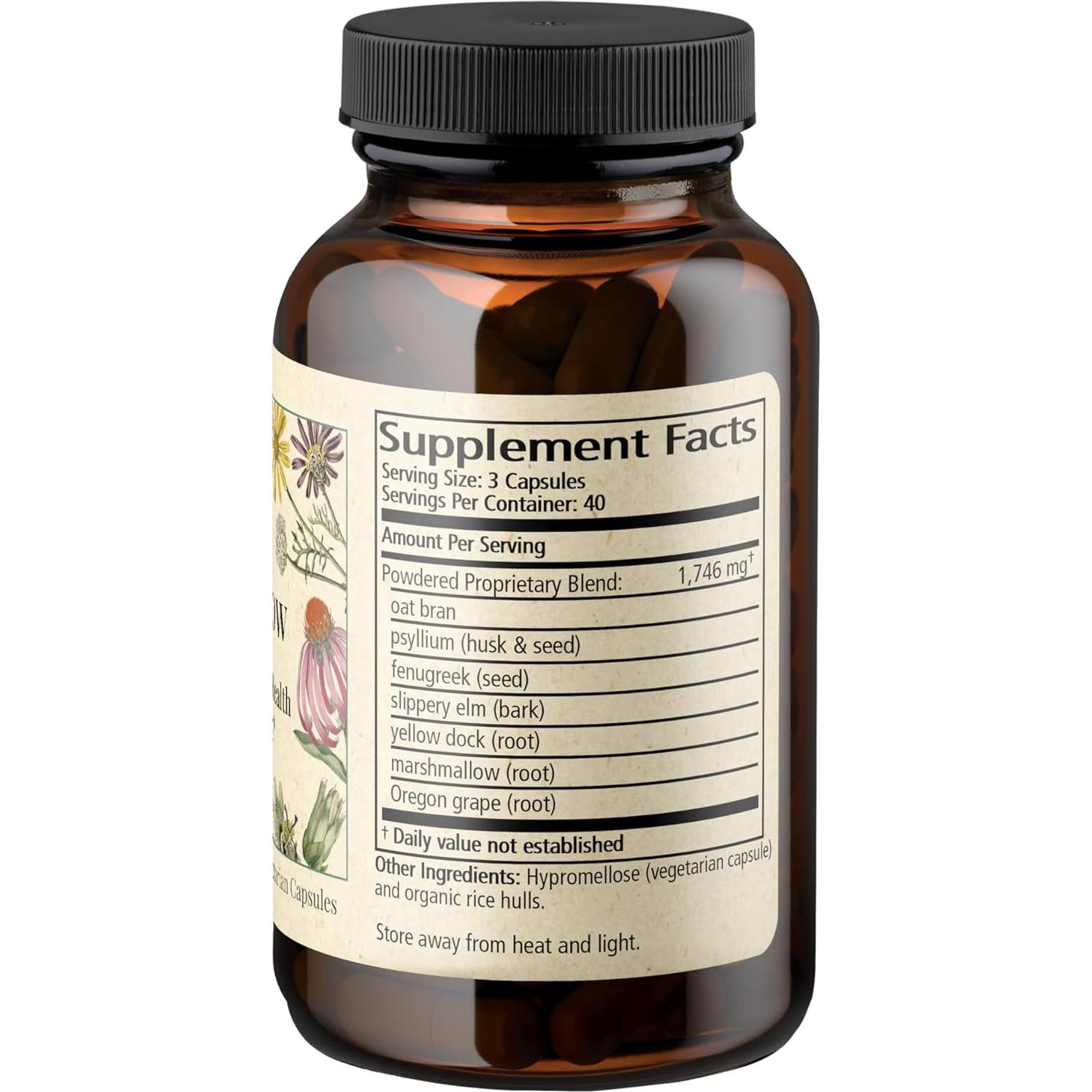 Cápsulas Fiber Flow Wise Woman Herbals - 120 Unidades - Salud Digestiva