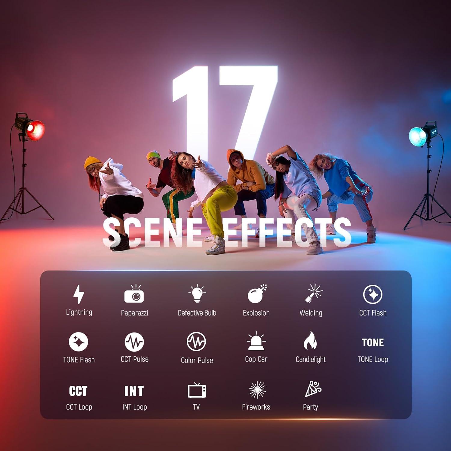 Luz LED Neewer FS150C 130W RGB Control APP 2500-7500K