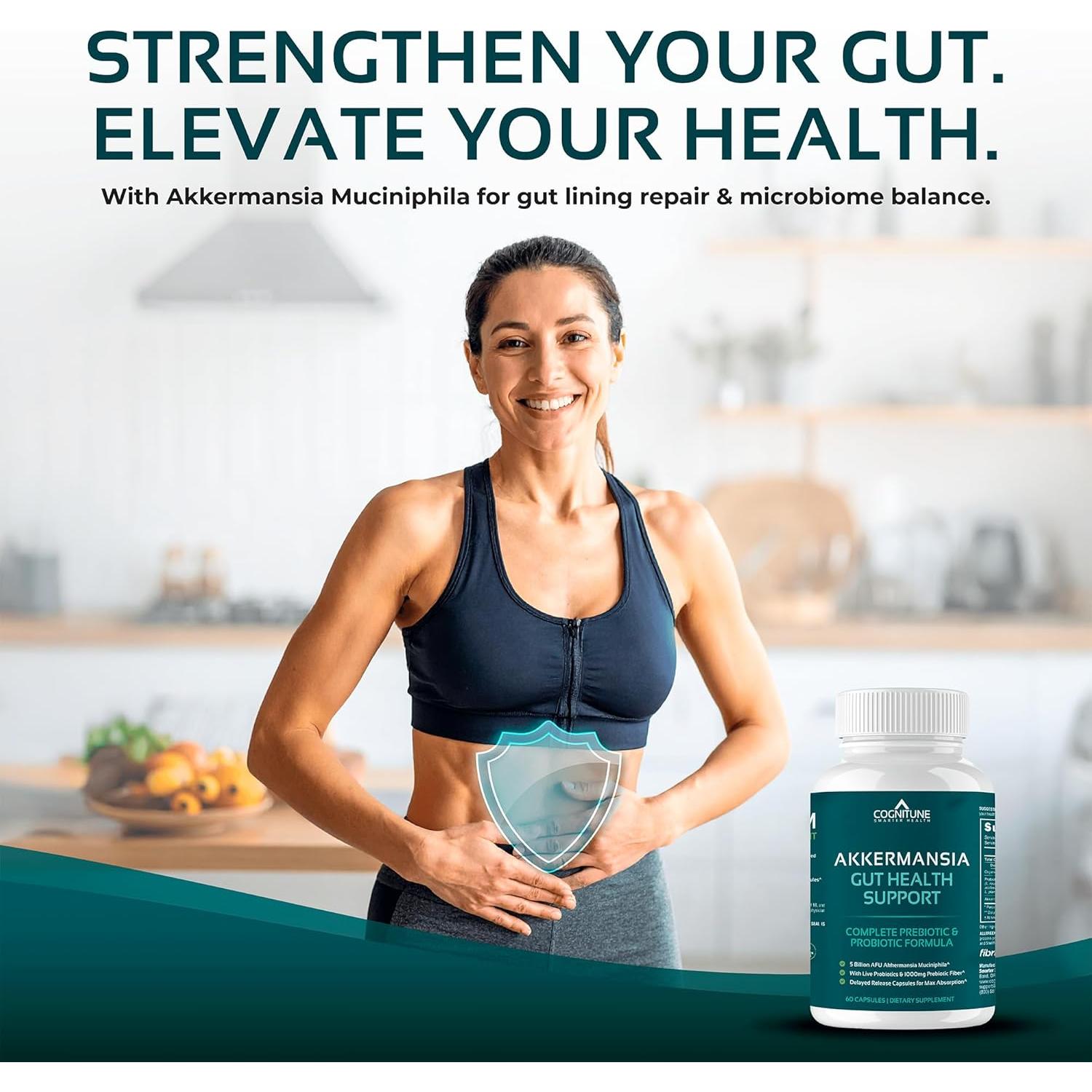 Probiotico CogniTune Akkermansia 30 Mil Millones CFU - 60 Cápsulas