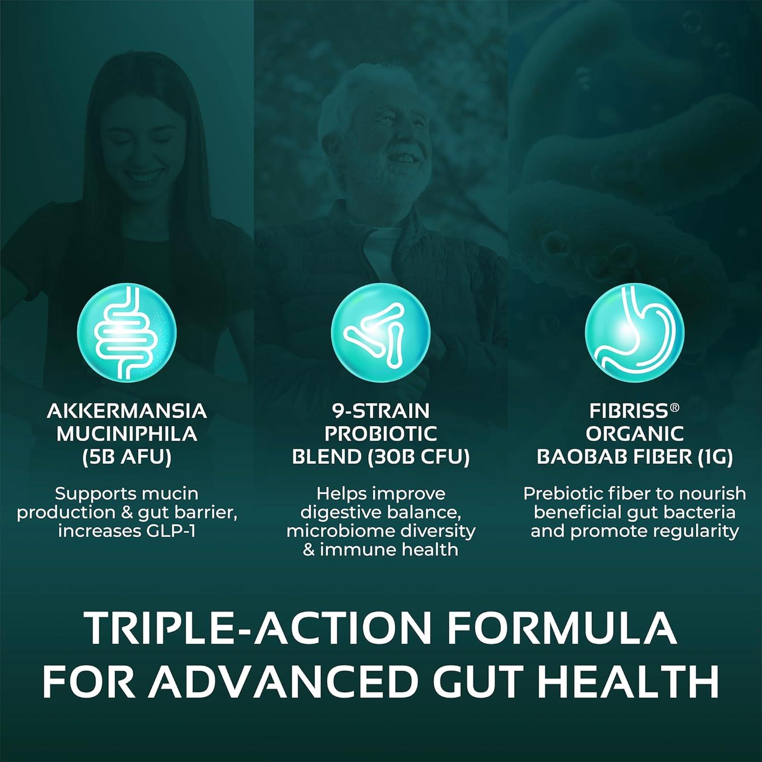 Probiotico CogniTune Akkermansia 30 Mil Millones CFU - 60 Cápsulas