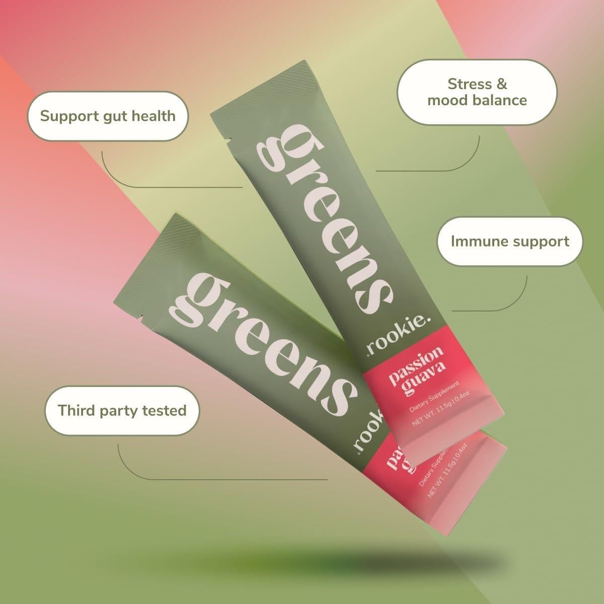 Bebida en Polvo de Superalimentos Verdes Rookie Wellness - 14 Porciones