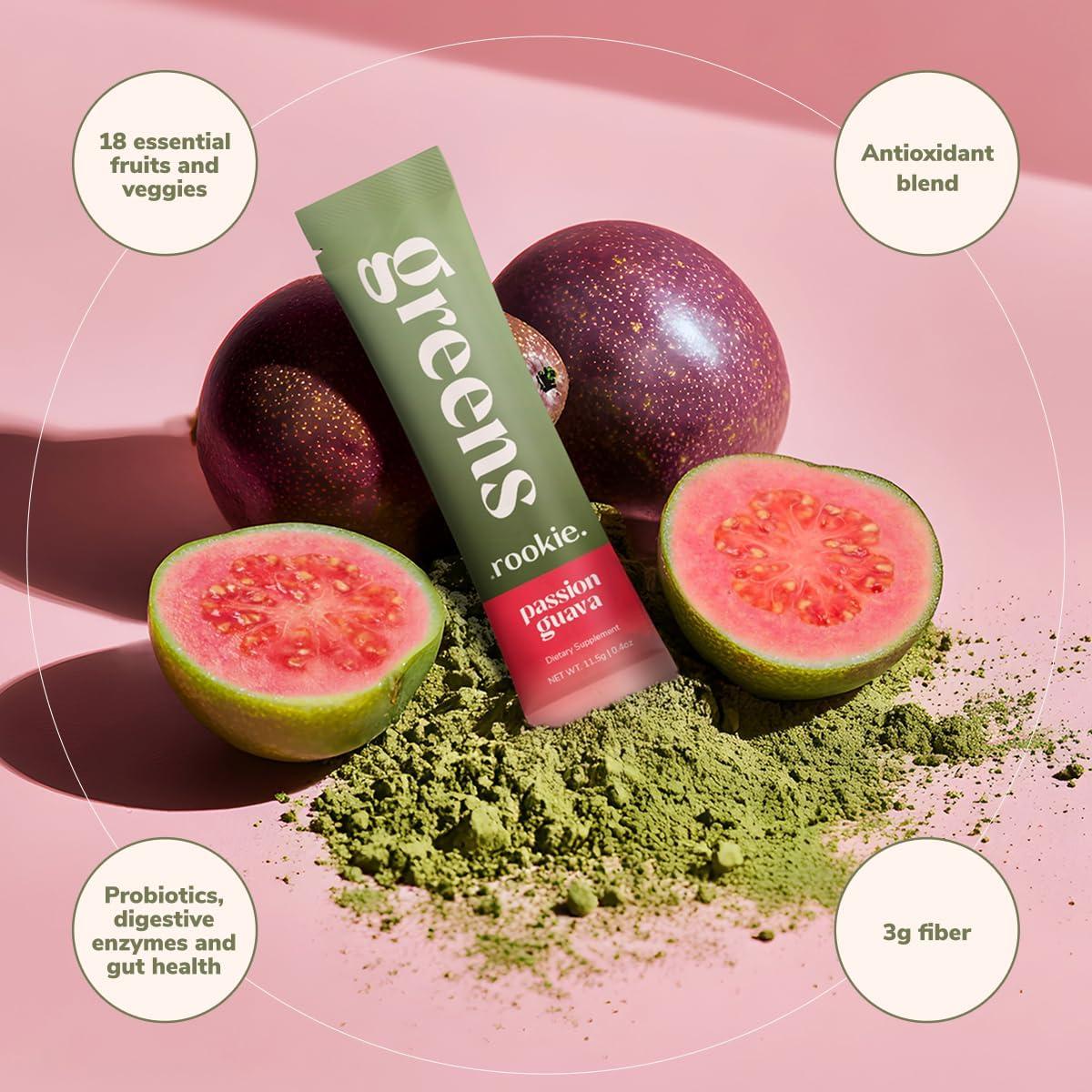 Bebida en Polvo de Superalimentos Verdes Rookie Wellness - 14 Porciones