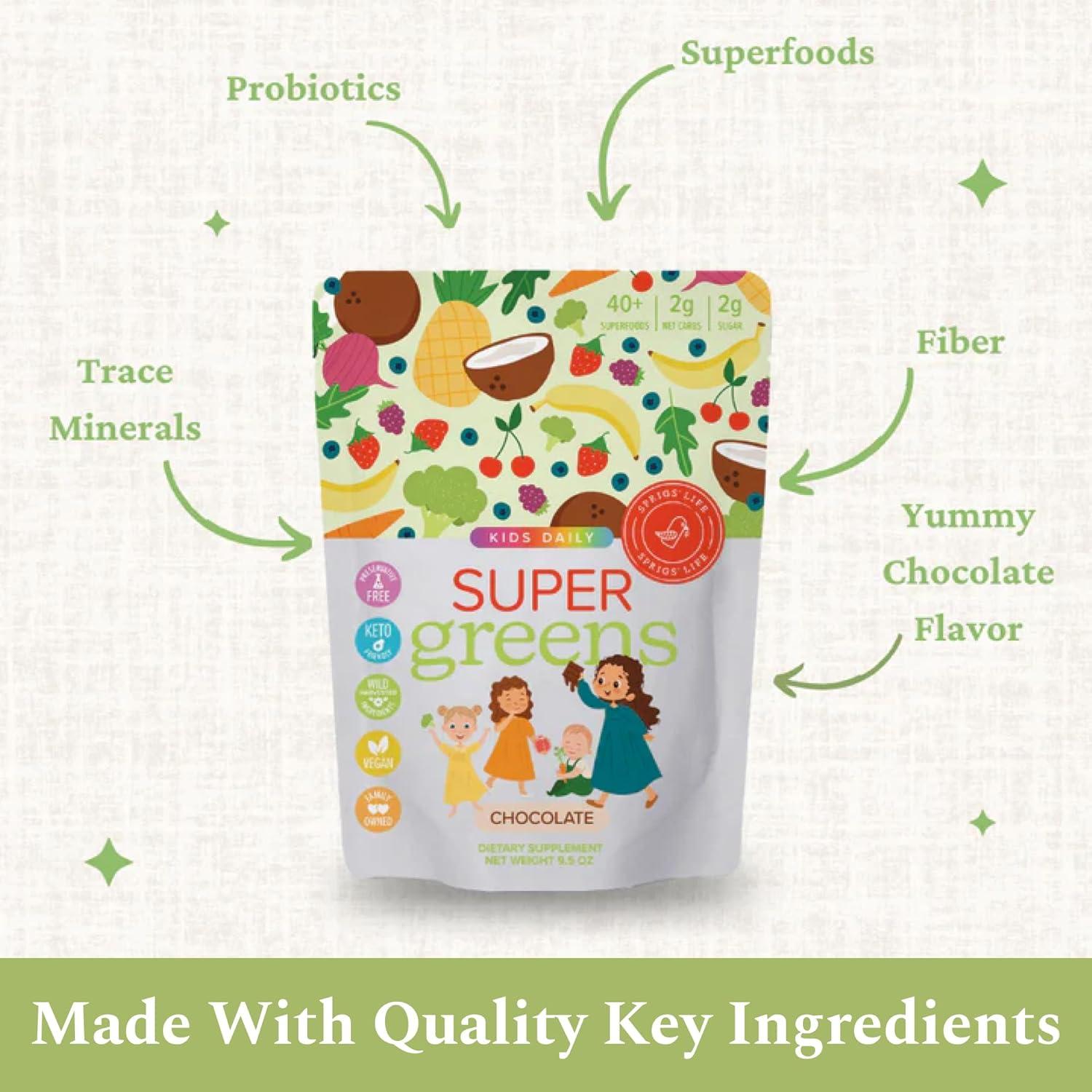 Suplemento Dietético Natural Sprigs Niños Diarios Super Verdes 269g