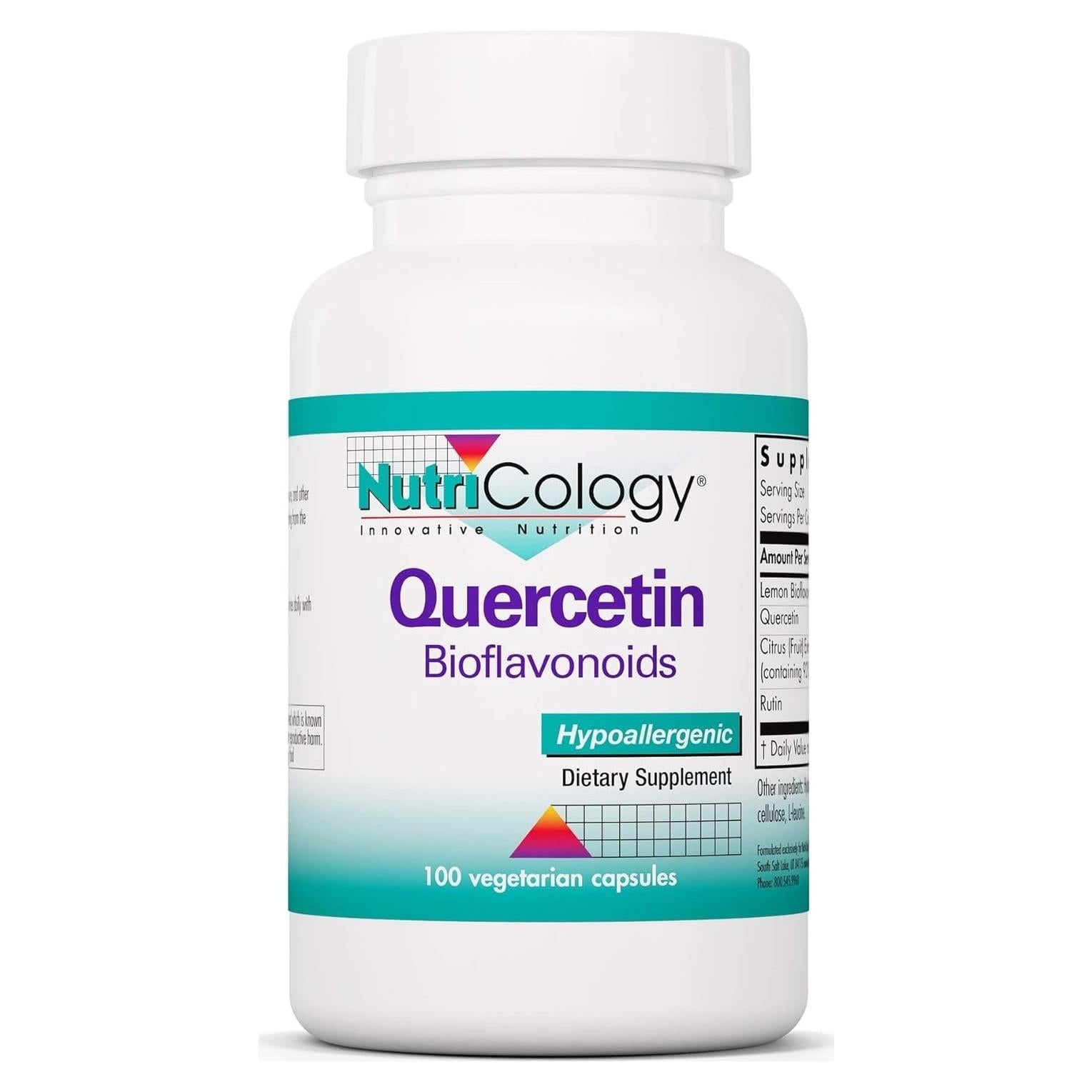 Quercetina Bioflavonoides Nutricology - 100 Cápsulas Vegetarianas