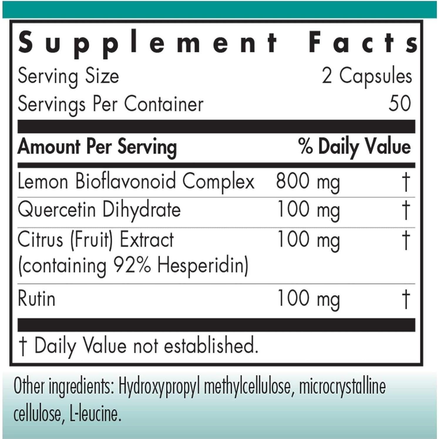 Quercetina Bioflavonoides Nutricology - 100 Cápsulas Vegetarianas