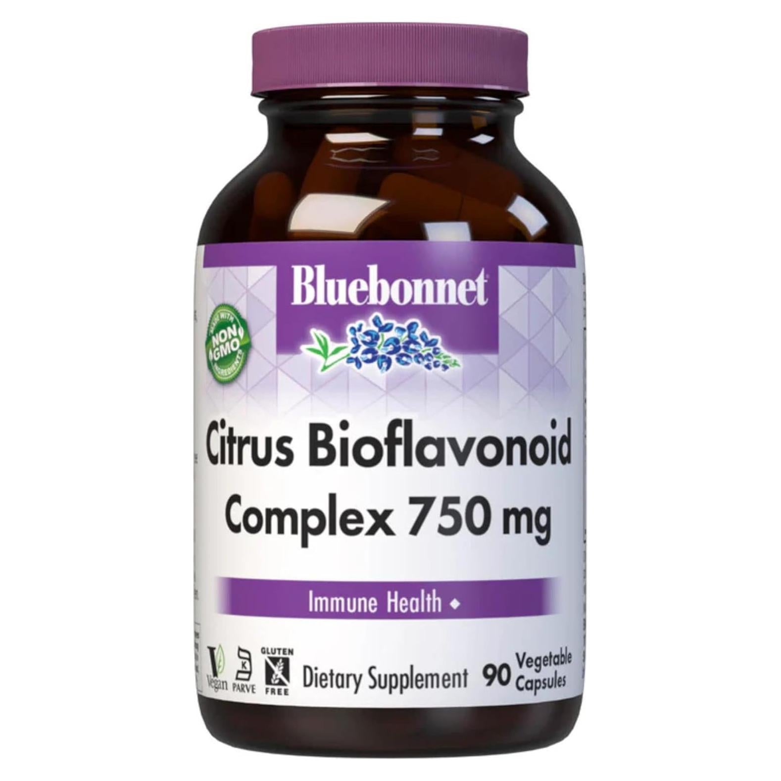Bioflavonoides Cítricos Bluebonnet 750 mg - 90 Cápsulas Veganas