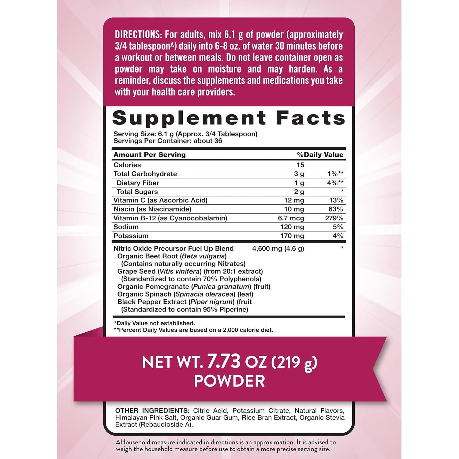 Polvo de Raíz de Remolacha Vegano Verdad de la Naturaleza 218 g