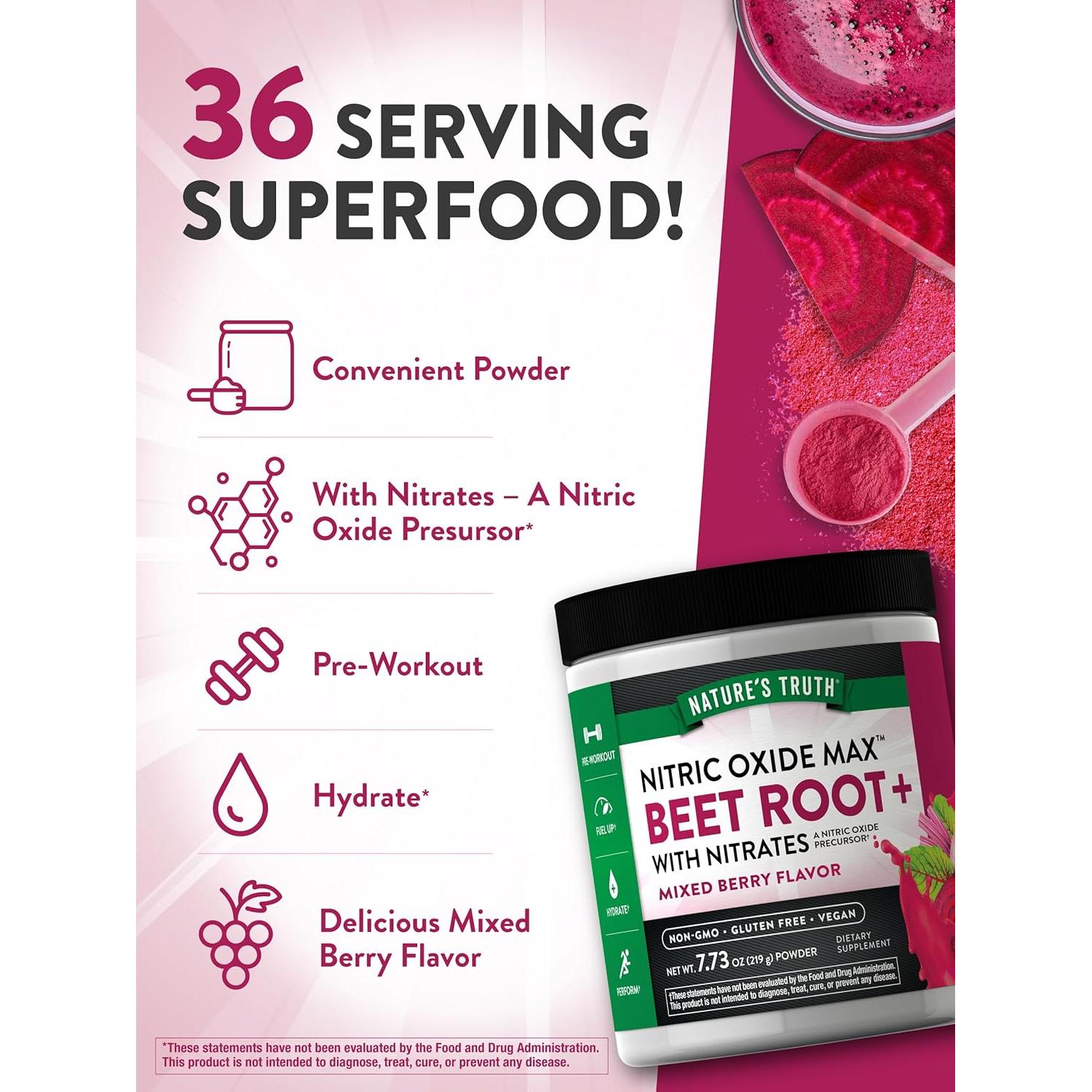 Polvo de Raíz de Remolacha Vegano Verdad de la Naturaleza 218 g