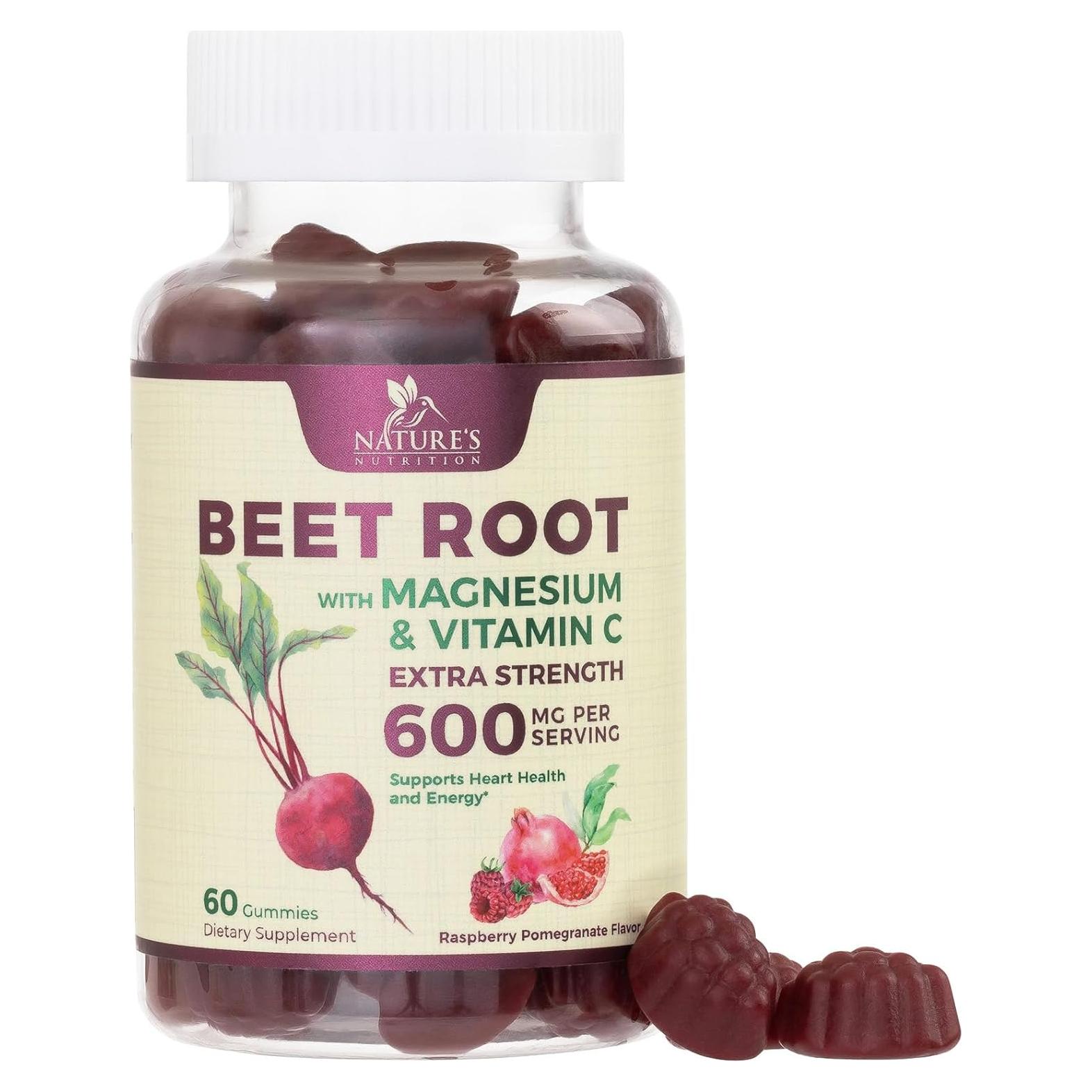 Gominolas de Remolacha Nature's Nutrition 500mg - 60 Unidades