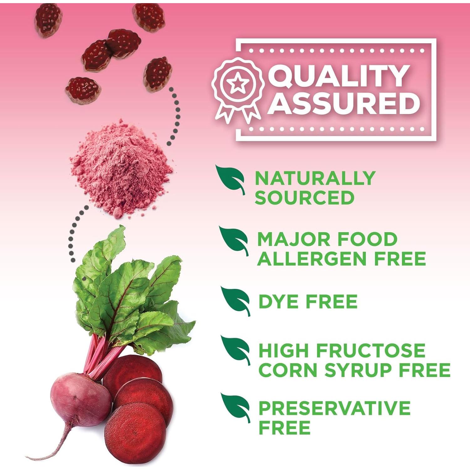 Gominolas de Remolacha Nature's Nutrition 500mg - 60 Unidades