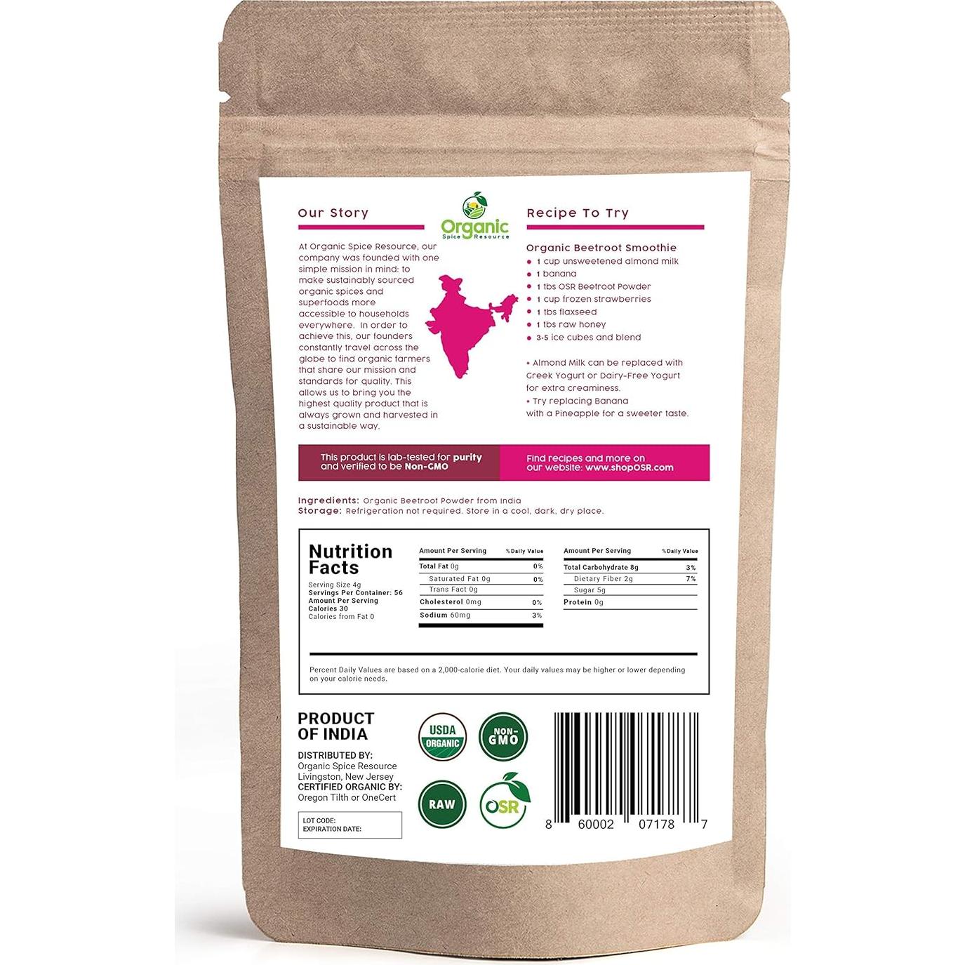 Polvo de Remolacha Orgánica SHOPOSR 226g - Aumenta Resistencia