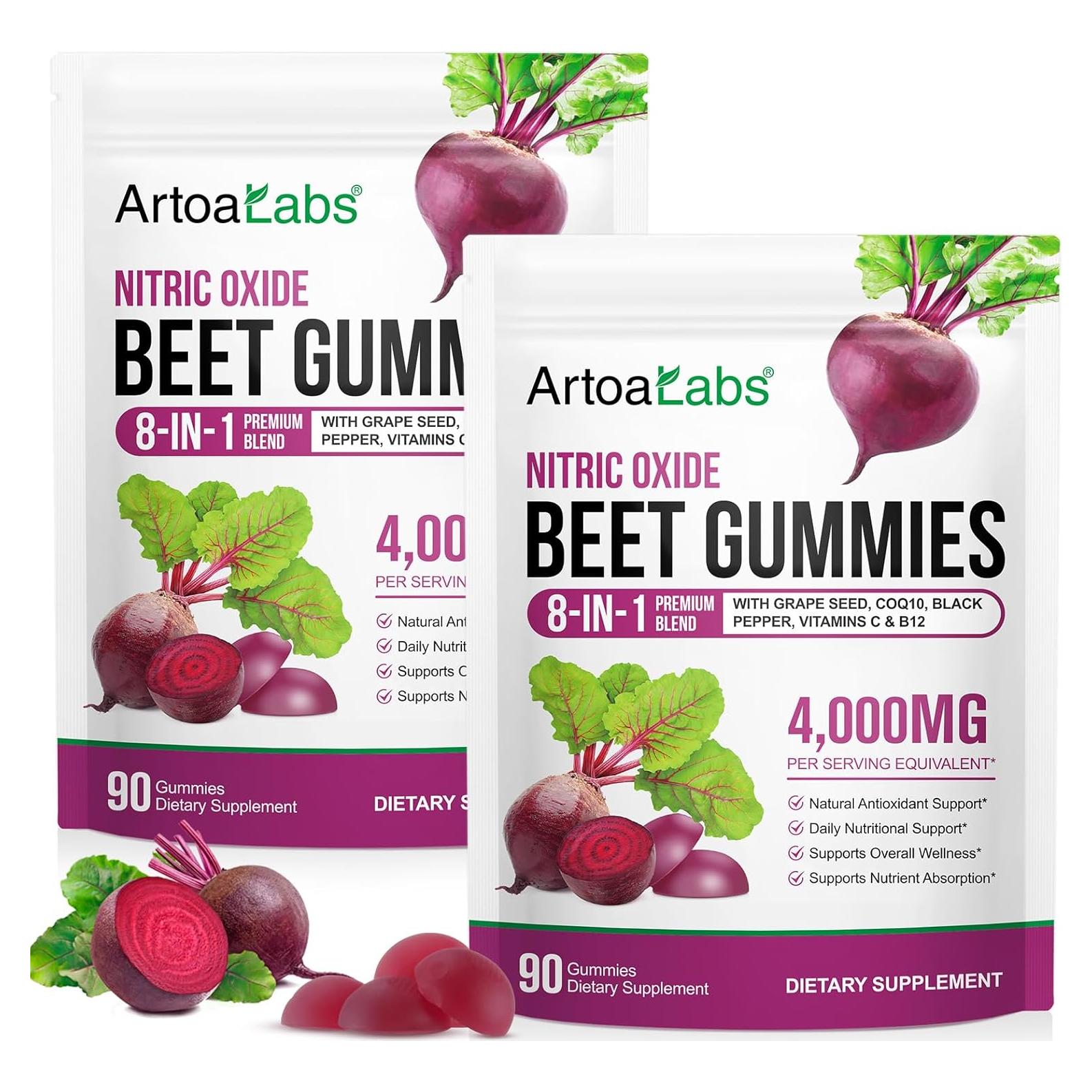 Gomitas de Remolacha Veganas 90 Unidades - Salud del Corazón