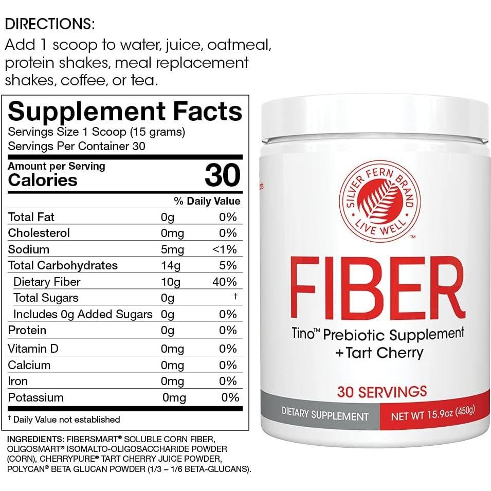 Suplemento de Fibra Prebiótica Silver Fern 450 g - Sin Gluten