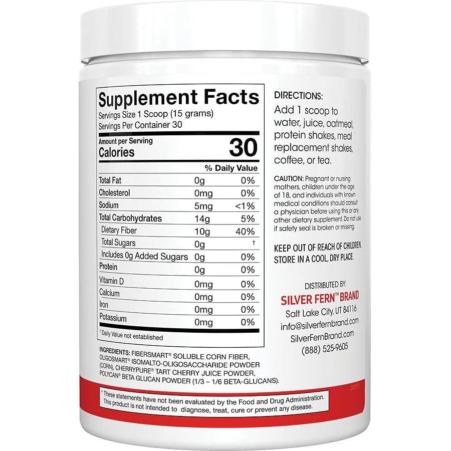 Suplemento de Fibra Prebiótica Silver Fern 450 g - Sin Gluten