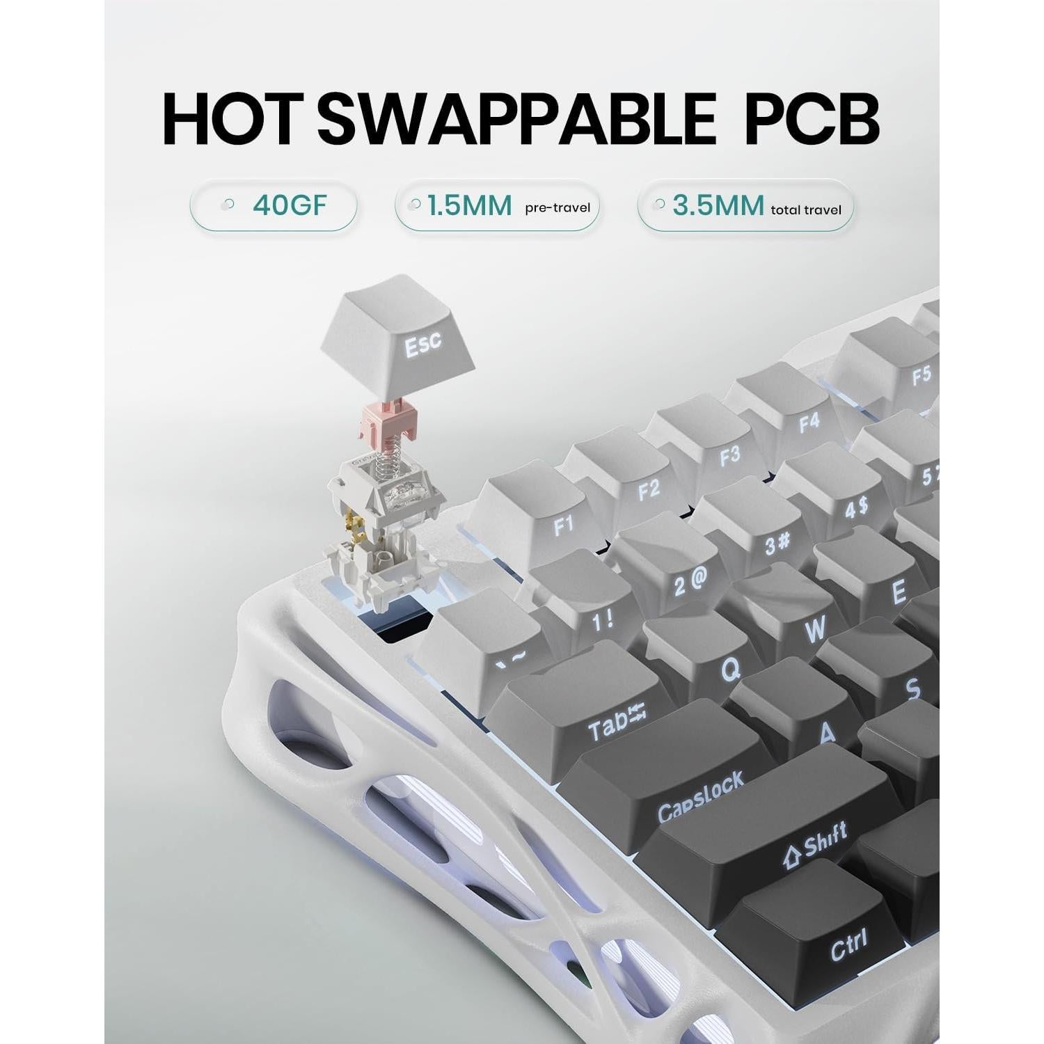 Teclado Mecánico Gaming GravaStar Mercurio K1 Inalámbrico