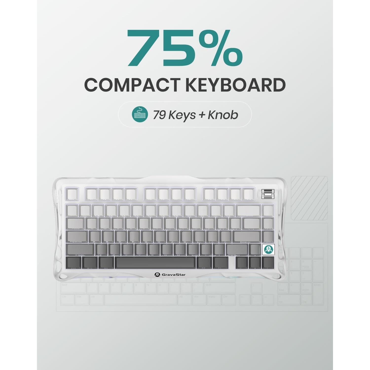 Teclado Mecánico Gaming GravaStar Mercurio K1 Inalámbrico