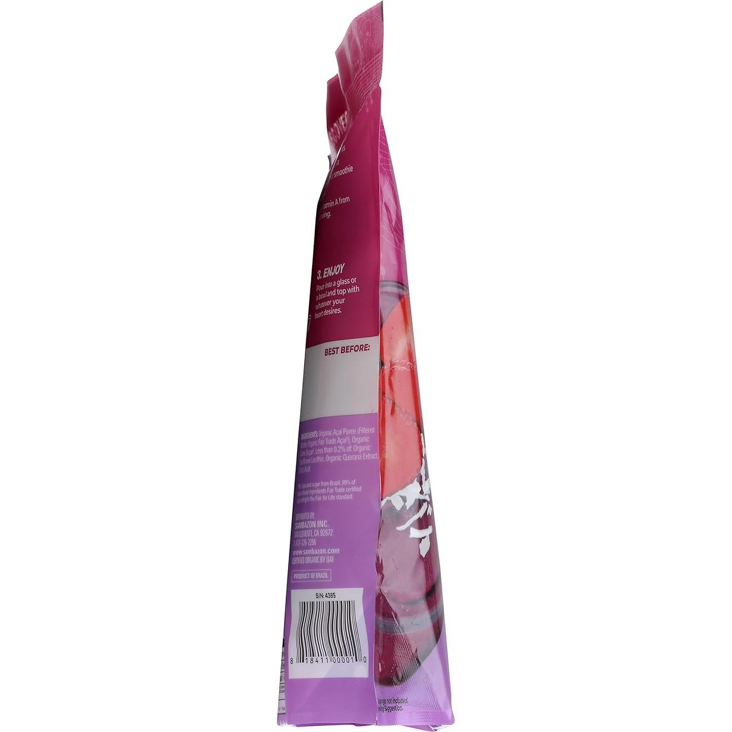 Paquete de Superfrutas Açaí y Guaraná Sambazon 400g