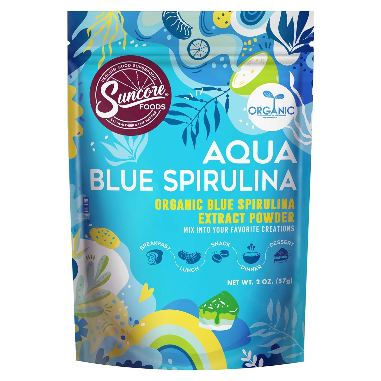 Polvo de Espirulina Azul Orgánica Suncore Foods 56.7 g