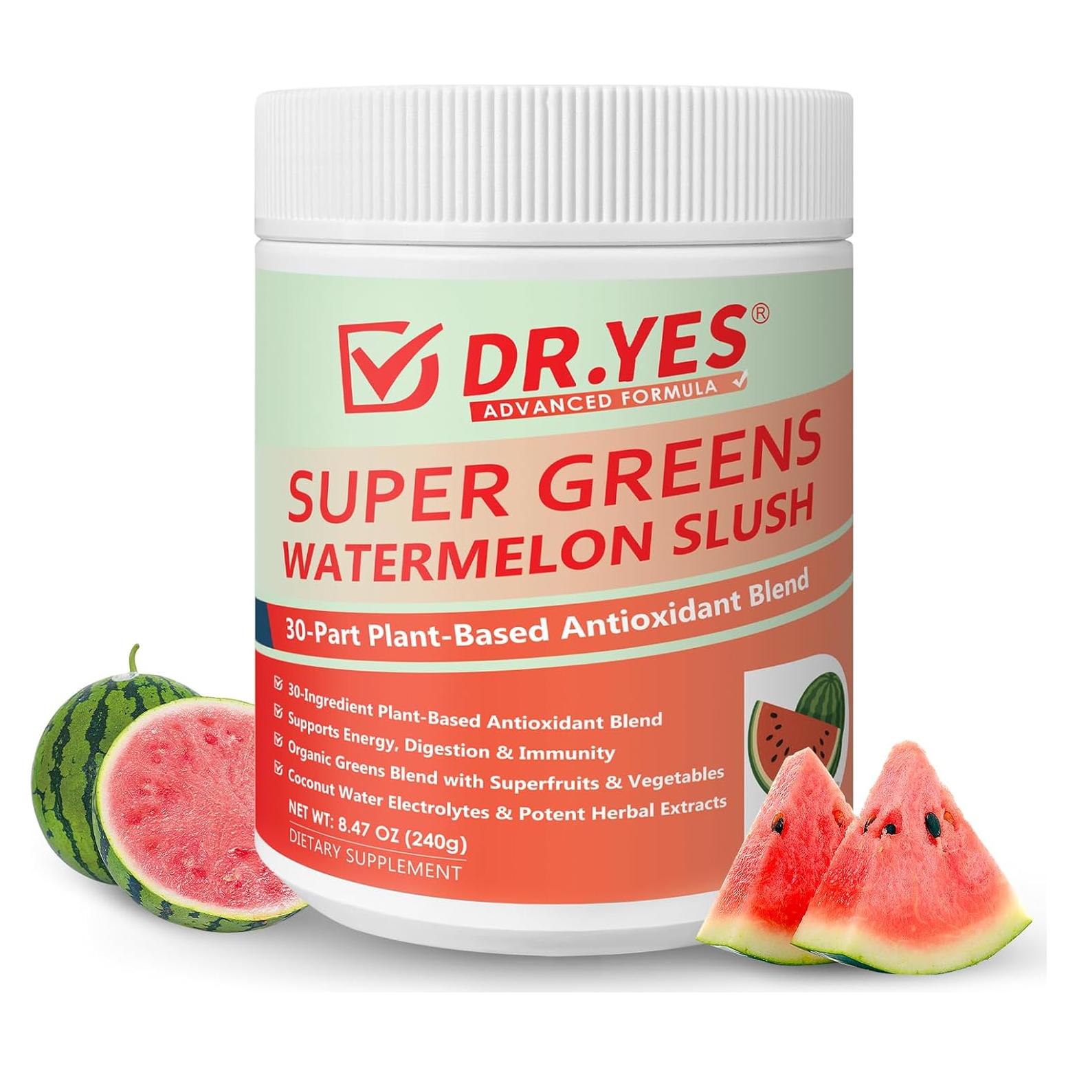 Polvo de Superalimentos Verdes DR.YES 240g - Sin Gluten, Vegano