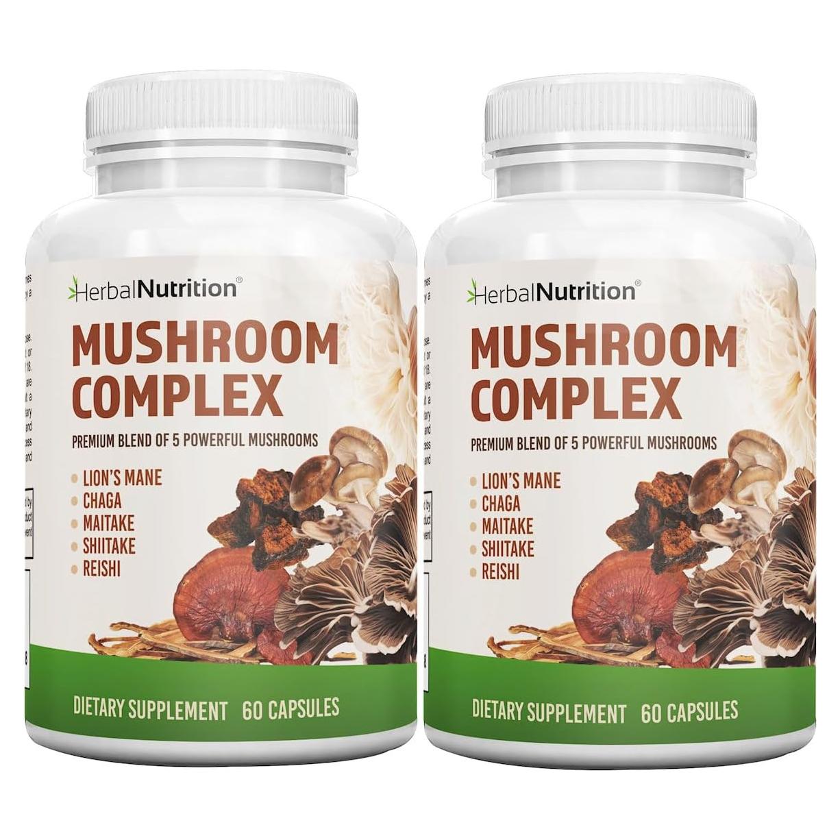 Complejo de Hongos Nutrición Herbal 700mg - 5 Hongos Poderosos