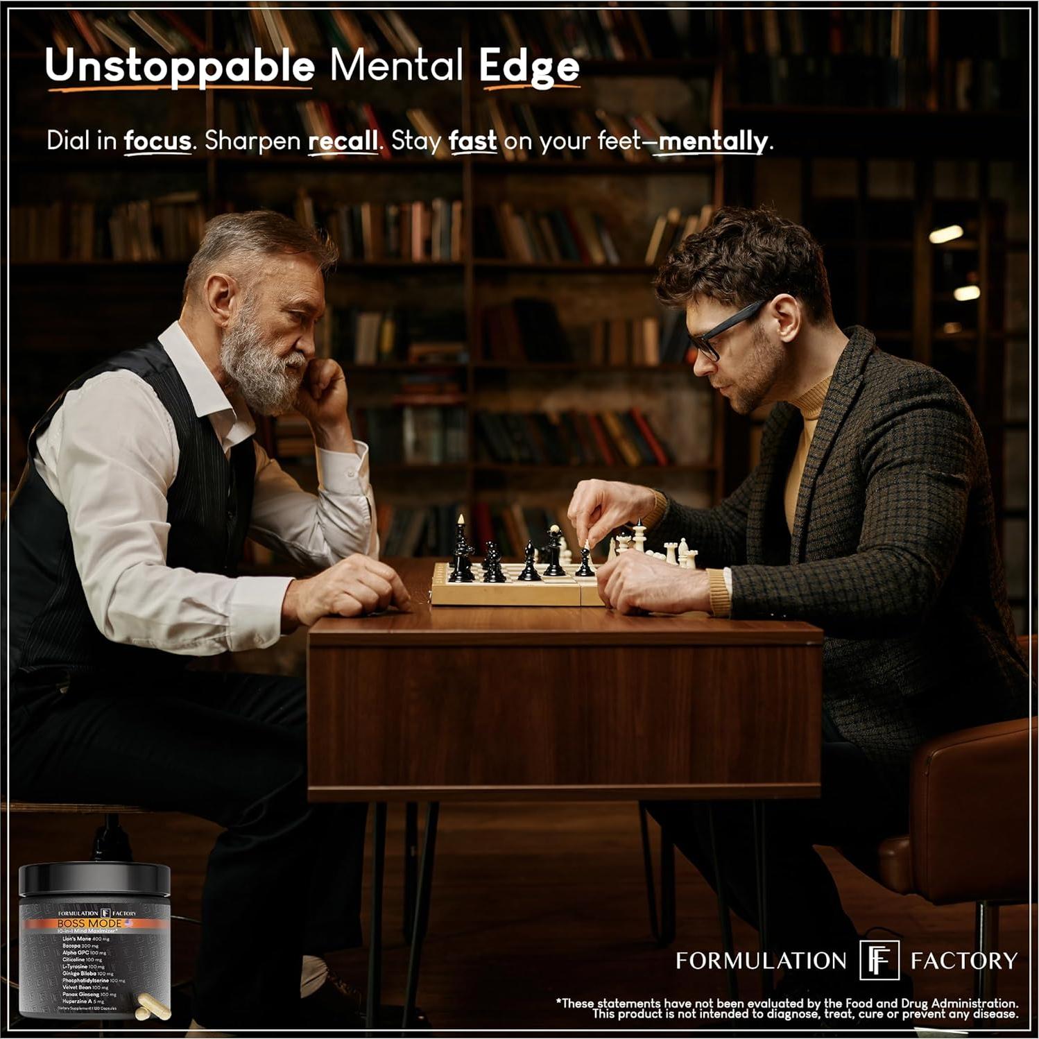Suplemento Cognitivo BOSS Mode 10-en-1 Formulation Factory 240 Cápsulas