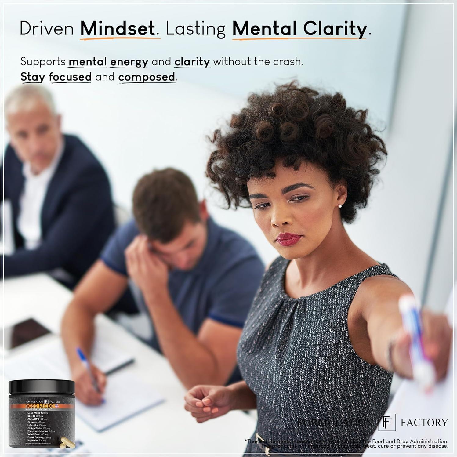 Suplemento Cognitivo BOSS Mode 10-en-1 Formulation Factory 240 Cápsulas