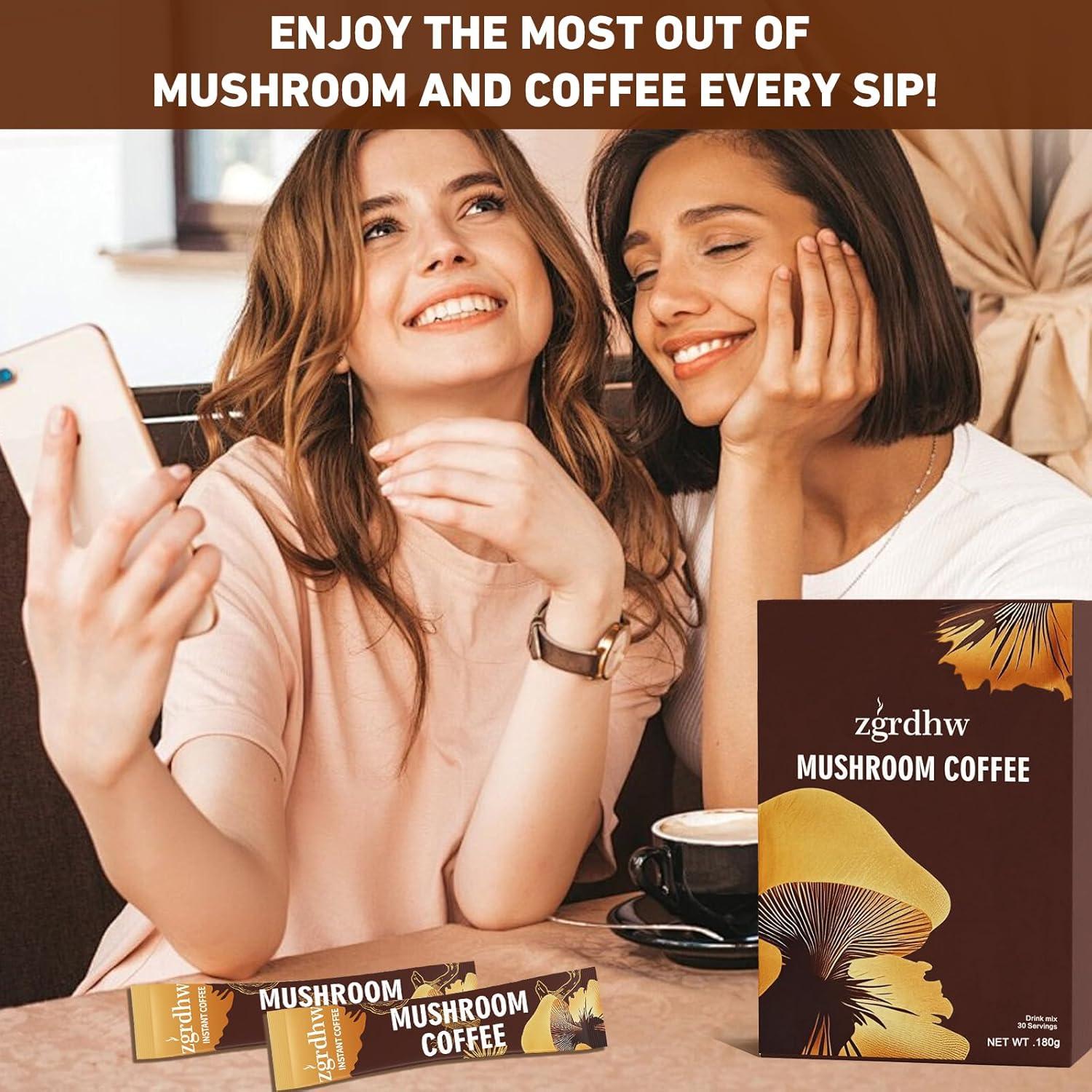 Café Orgánico de Champiñones ZGRDHW Instantáneo 30 Porciones